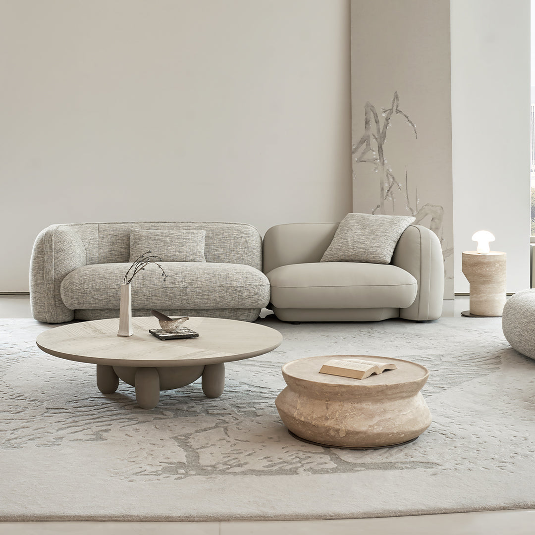 Pre-order 25 Days Delivery Nimbus Travertine Small Side Table BMCJ-BJ6070-SMALL -  Side Tables - ebarza Furniture UAE | Shop Modern Furniture in Abu Dhabi & Dubai - مفروشات ايبازرا في الامارات | تسوق اثاث عصري وديكورات مميزة في دبي وابوظبي