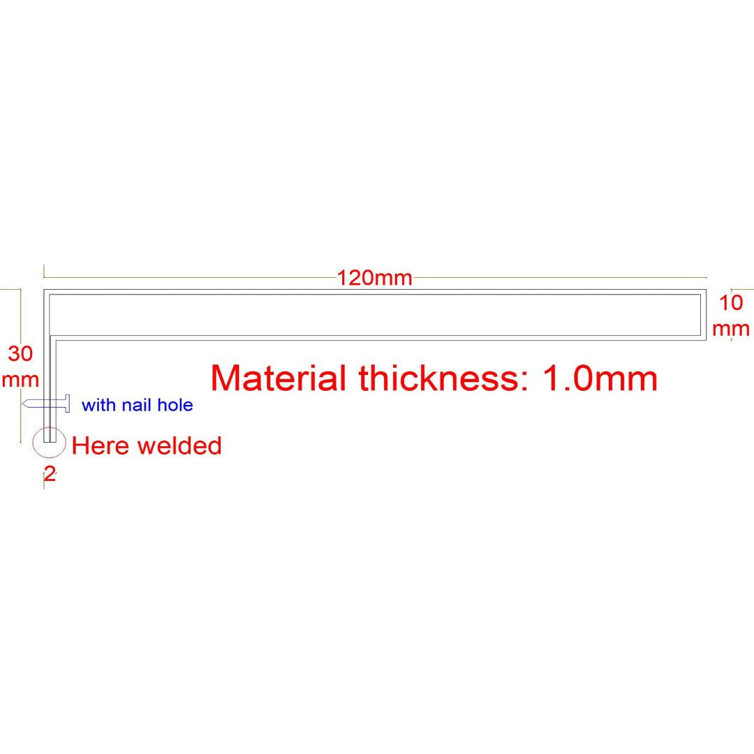 Stainless Steel Shelf Profile - Black - JYF0505 -  wall-panels-profiles - ebarza Furniture UAE | Shop Modern Furniture in Abu Dhabi & Dubai - مفروشات ايبازرا في الامارات | تسوق اثاث عصري وديكورات مميزة في دبي وابوظبي