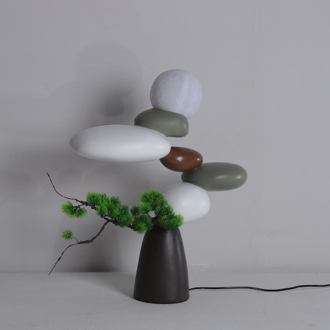 Step Stone Resin Table lamp HTD-2443 -  Desk/table Lamps - ebarza Furniture UAE | Shop Modern Furniture in Abu Dhabi & Dubai - مفروشات ايبازرا في الامارات | تسوق اثاث عصري وديكورات مميزة في دبي وابوظبي