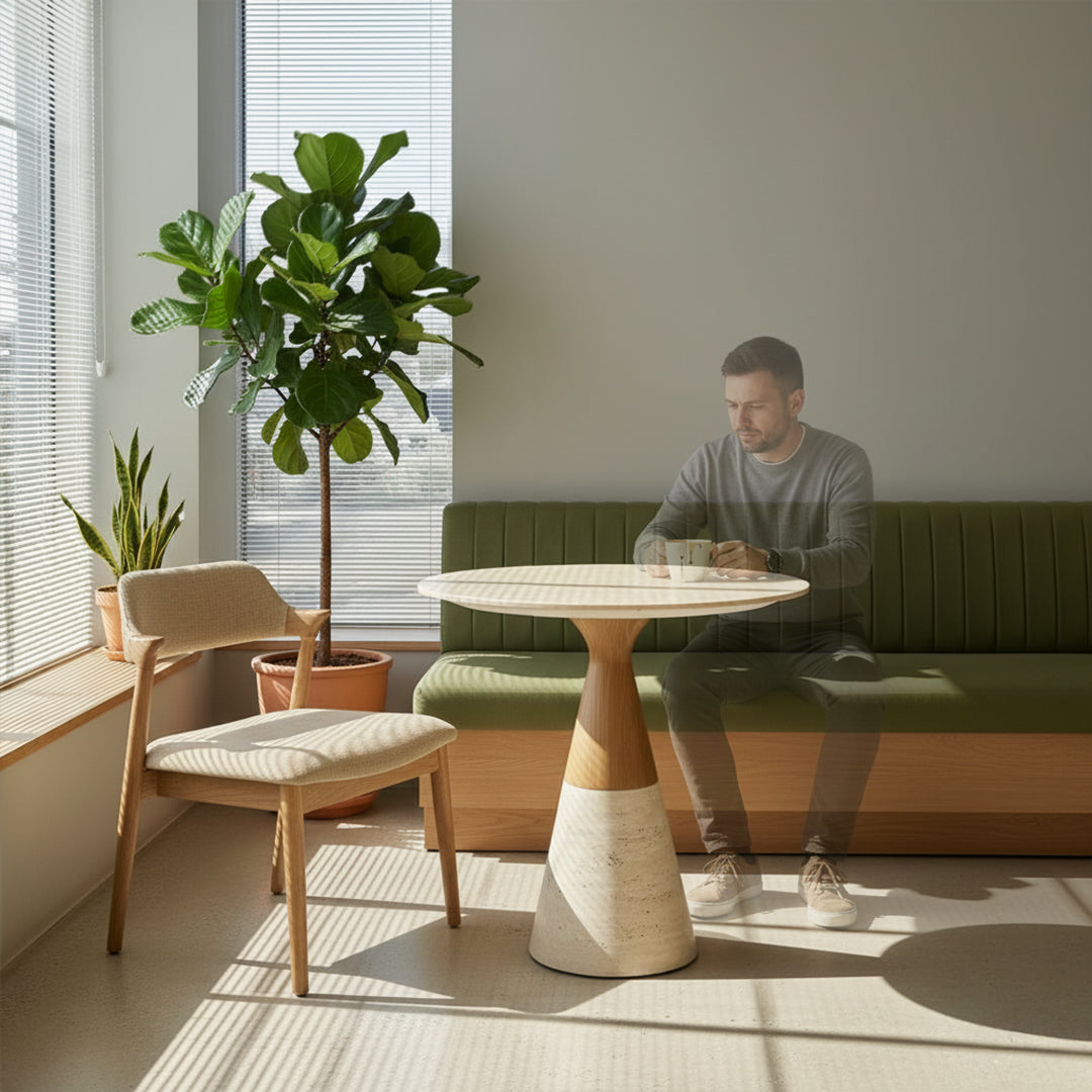 Stratum Lounge Dining Table - JK-D224C - Beige -  Dining Tables - ebarza Furniture UAE | Shop Modern Furniture in Abu Dhabi & Dubai - مفروشات ايبازرا في الامارات | تسوق اثاث عصري وديكورات مميزة في دبي وابوظبي