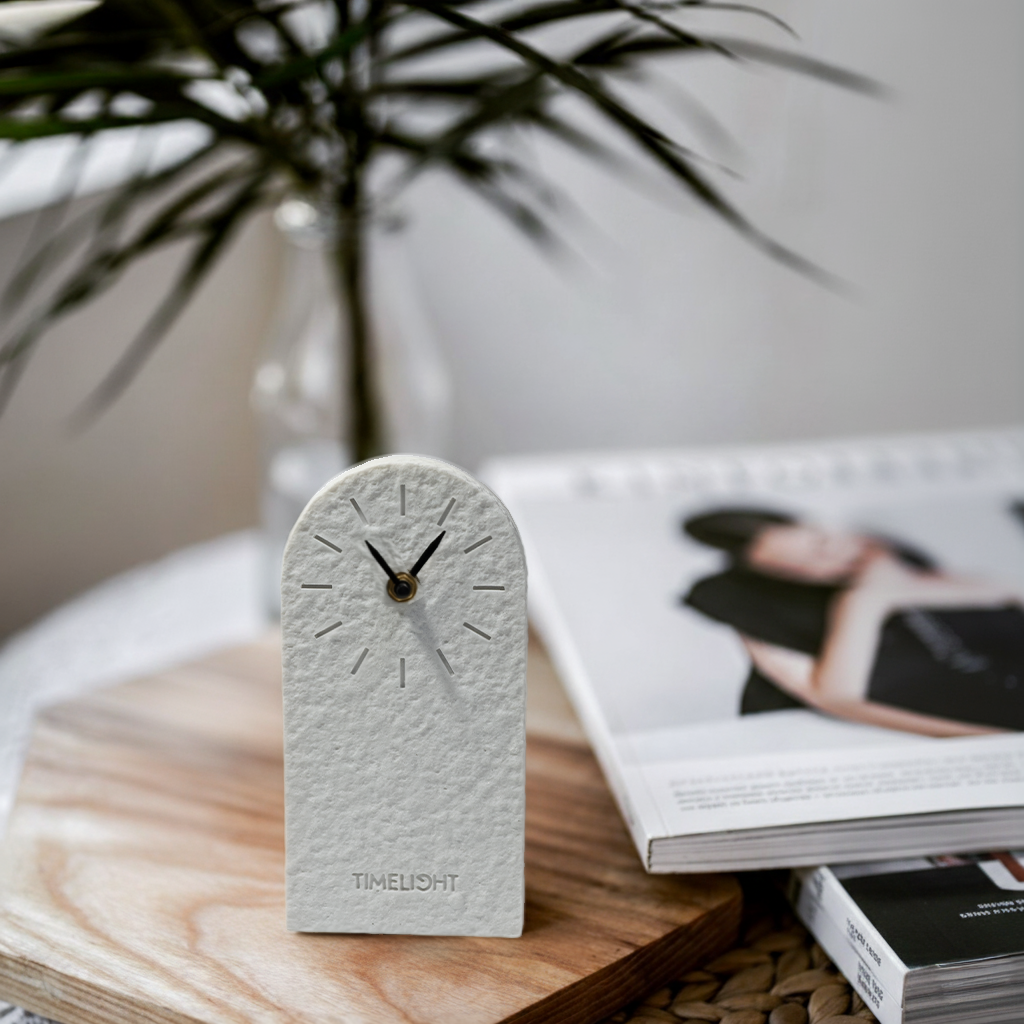 Ivory White Beach High Platform Clock TCH284