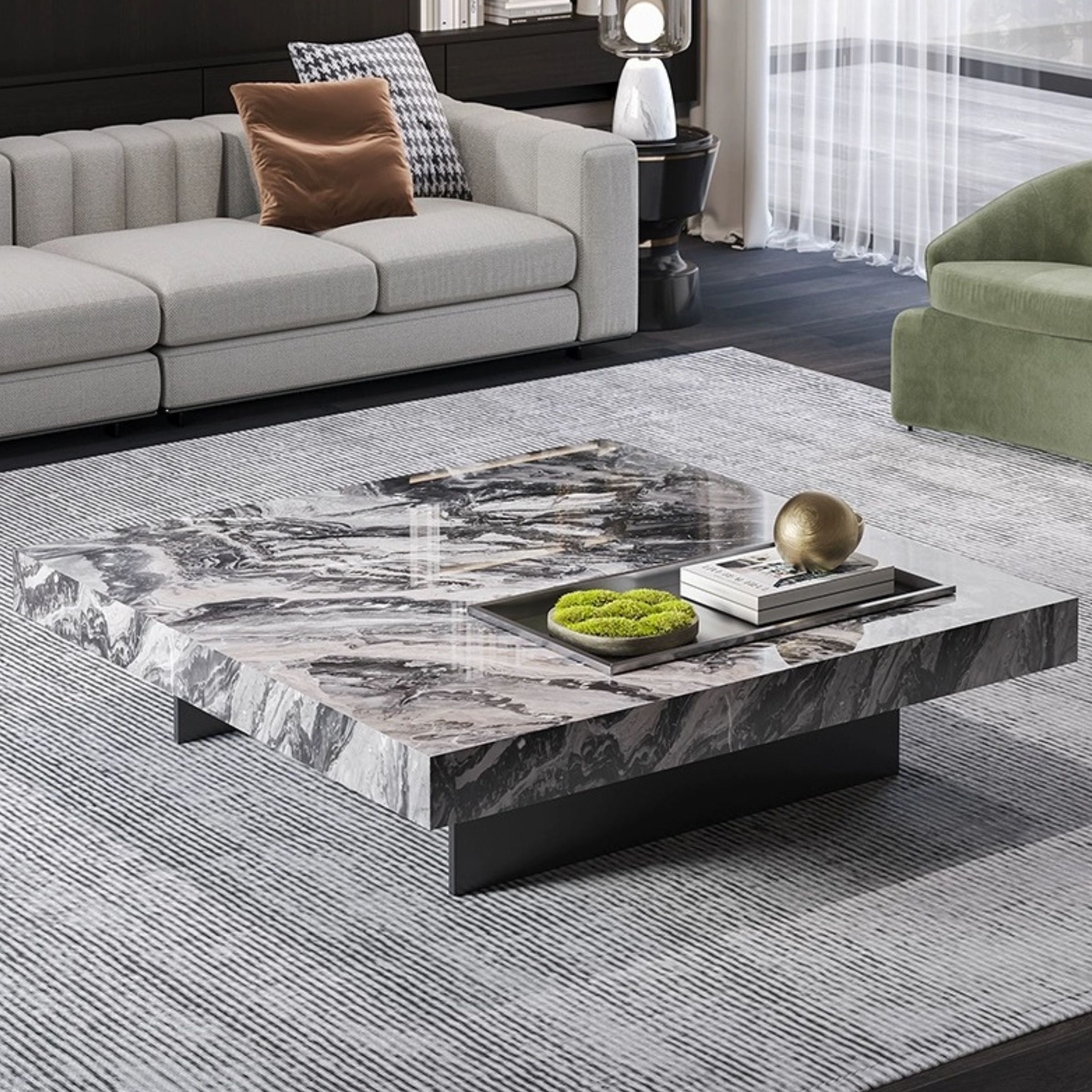 Natural Marble Coffee Table  TG-CT11 -  Coffee tables - ebarza Furniture UAE | Shop Modern Furniture in Abu Dhabi & Dubai - مفروشات ايبازرا في الامارات | تسوق اثاث عصري وديكورات مميزة في دبي وابوظبي