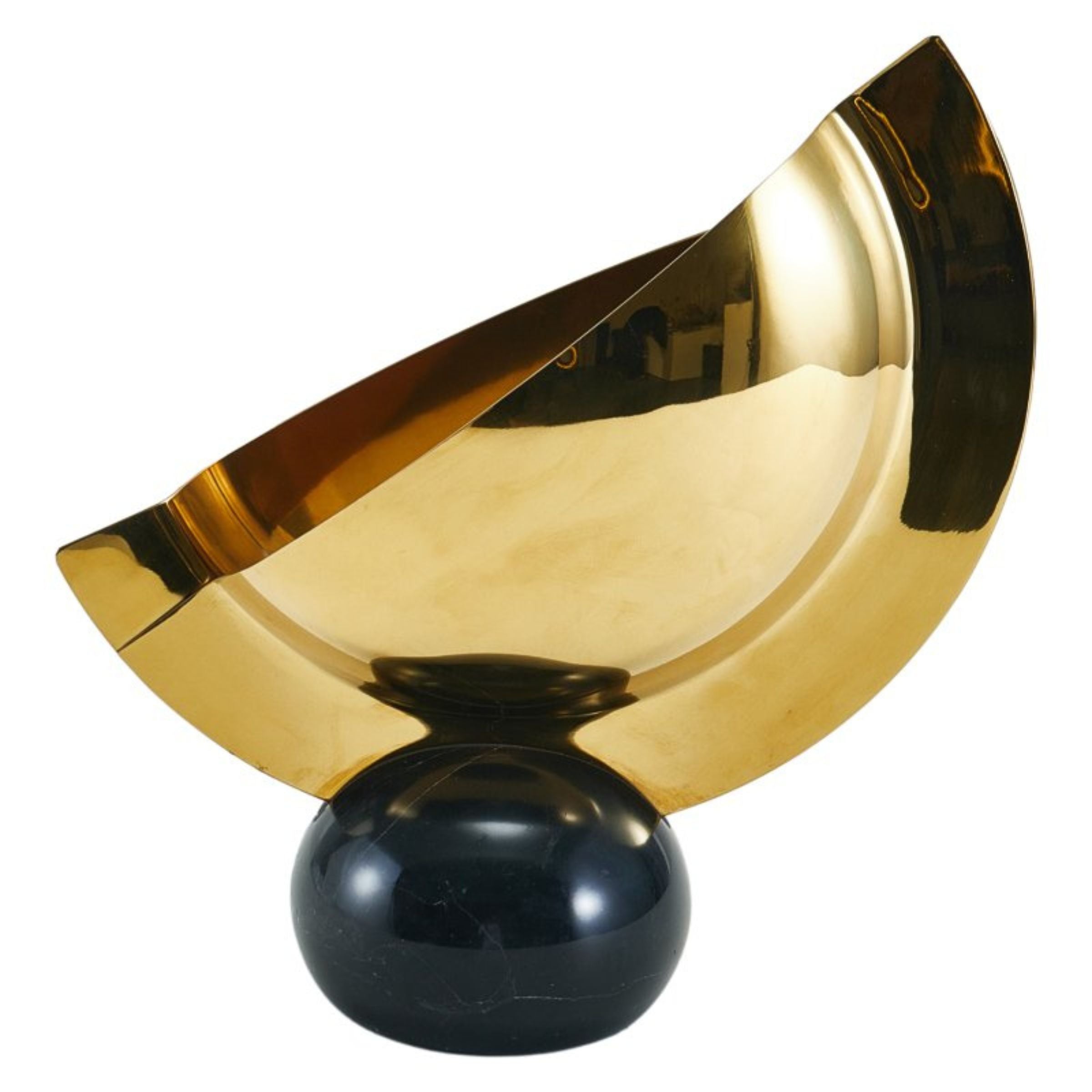 GOLD MARBLE & STEEL VASE TX11101 -  Vases - ebarza Furniture UAE | Shop Modern Furniture in Abu Dhabi & Dubai - مفروشات ايبازرا في الامارات | تسوق اثاث عصري وديكورات مميزة في دبي وابوظبي