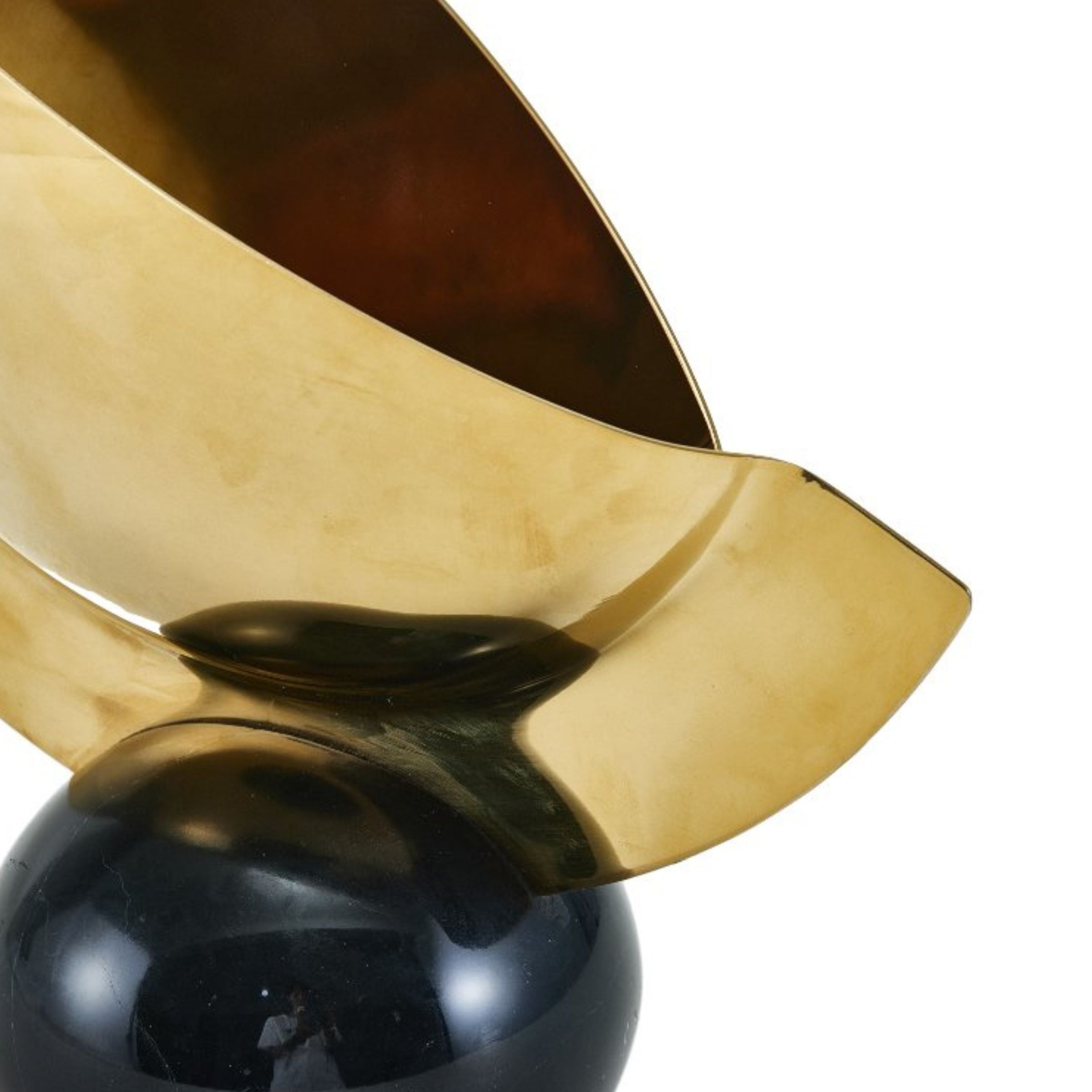 GOLD MARBLE & STEEL VASE TX11101 -  Vases - ebarza Furniture UAE | Shop Modern Furniture in Abu Dhabi & Dubai - مفروشات ايبازرا في الامارات | تسوق اثاث عصري وديكورات مميزة في دبي وابوظبي