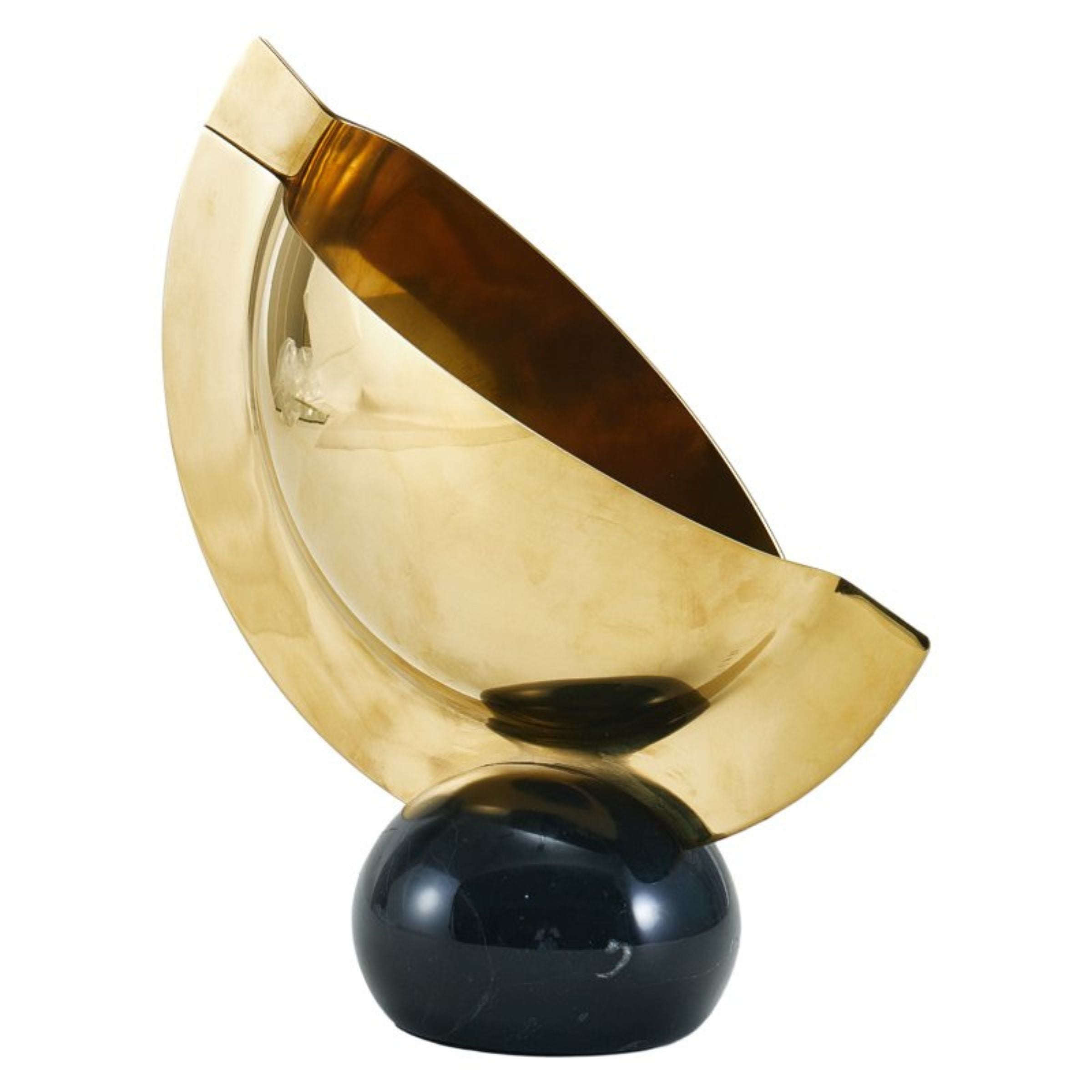 GOLD MARBLE & STEEL VASE TX11101 -  Vases - ebarza Furniture UAE | Shop Modern Furniture in Abu Dhabi & Dubai - مفروشات ايبازرا في الامارات | تسوق اثاث عصري وديكورات مميزة في دبي وابوظبي
