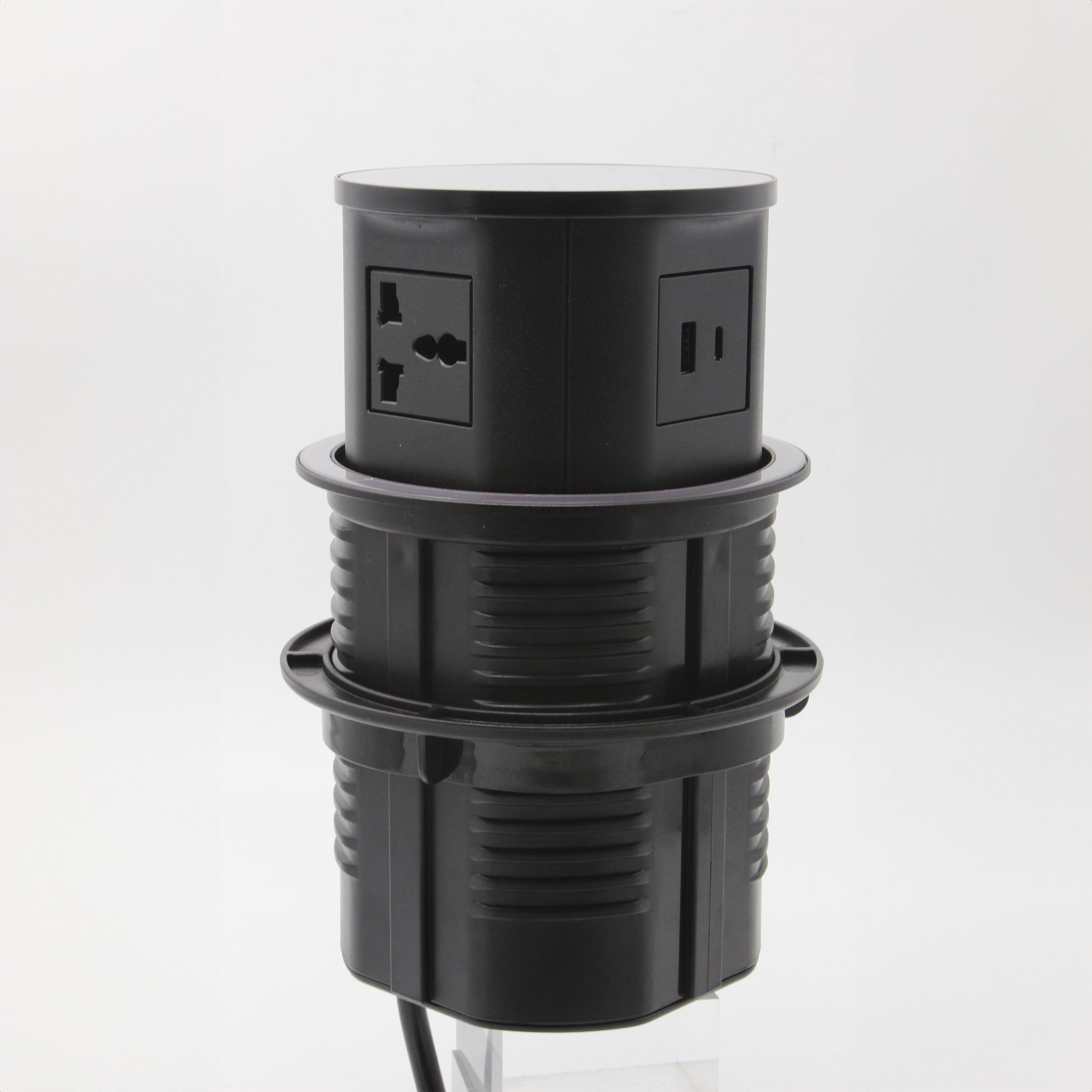 Tempered Glass Pop Up Socket JXB-015A -  Smart Sockets - ebarza Furniture UAE | Shop Modern Furniture in Abu Dhabi & Dubai - مفروشات ايبازرا في الامارات | تسوق اثاث عصري وديكورات مميزة في دبي وابوظبي
