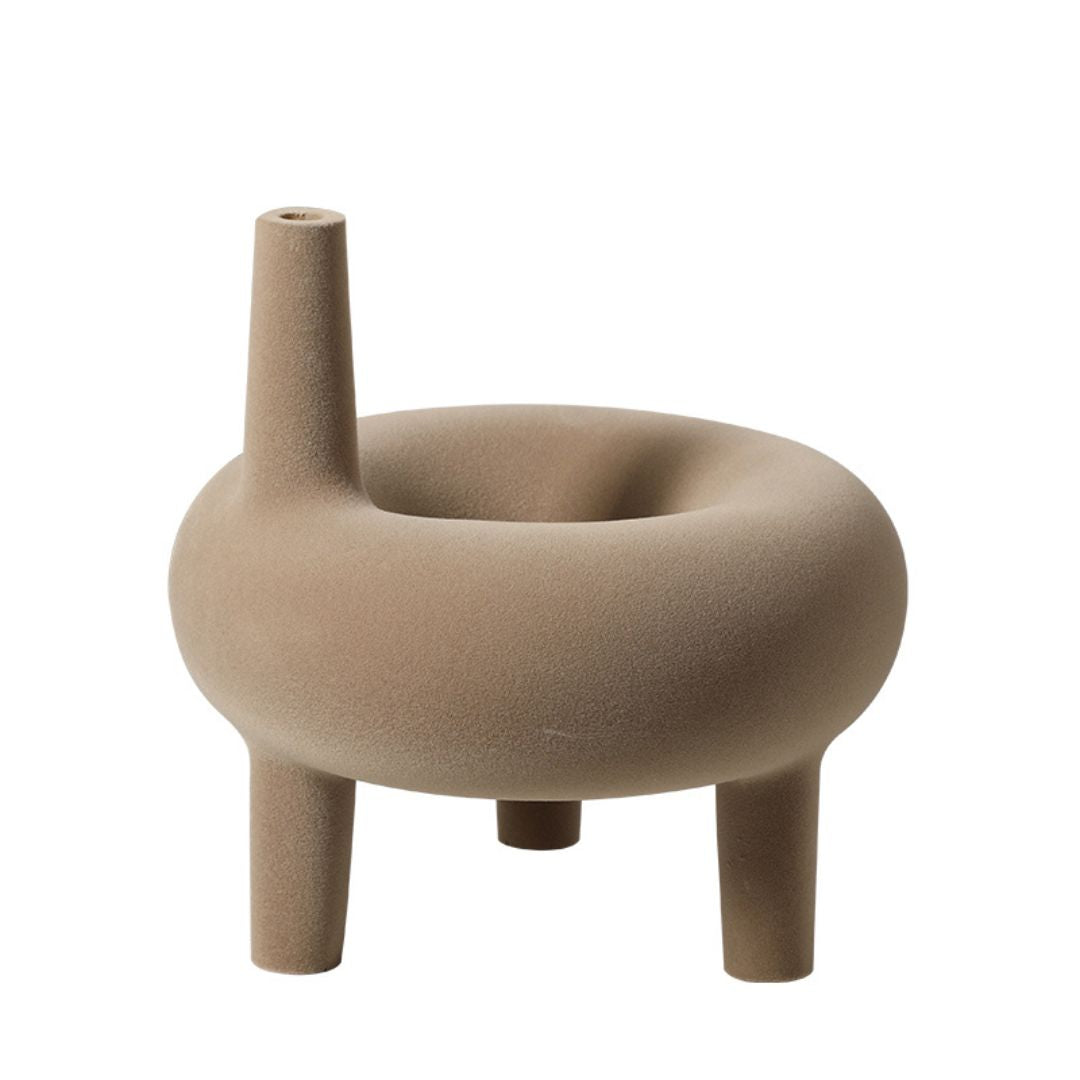 Three-Legged Velvet Vase Coffee - FC-SZ24068A -  Home Decor Figurines - ebarza Furniture UAE | Shop Modern Furniture in Abu Dhabi & Dubai - مفروشات ايبازرا في الامارات | تسوق اثاث عصري وديكورات مميزة في دبي وابوظبي