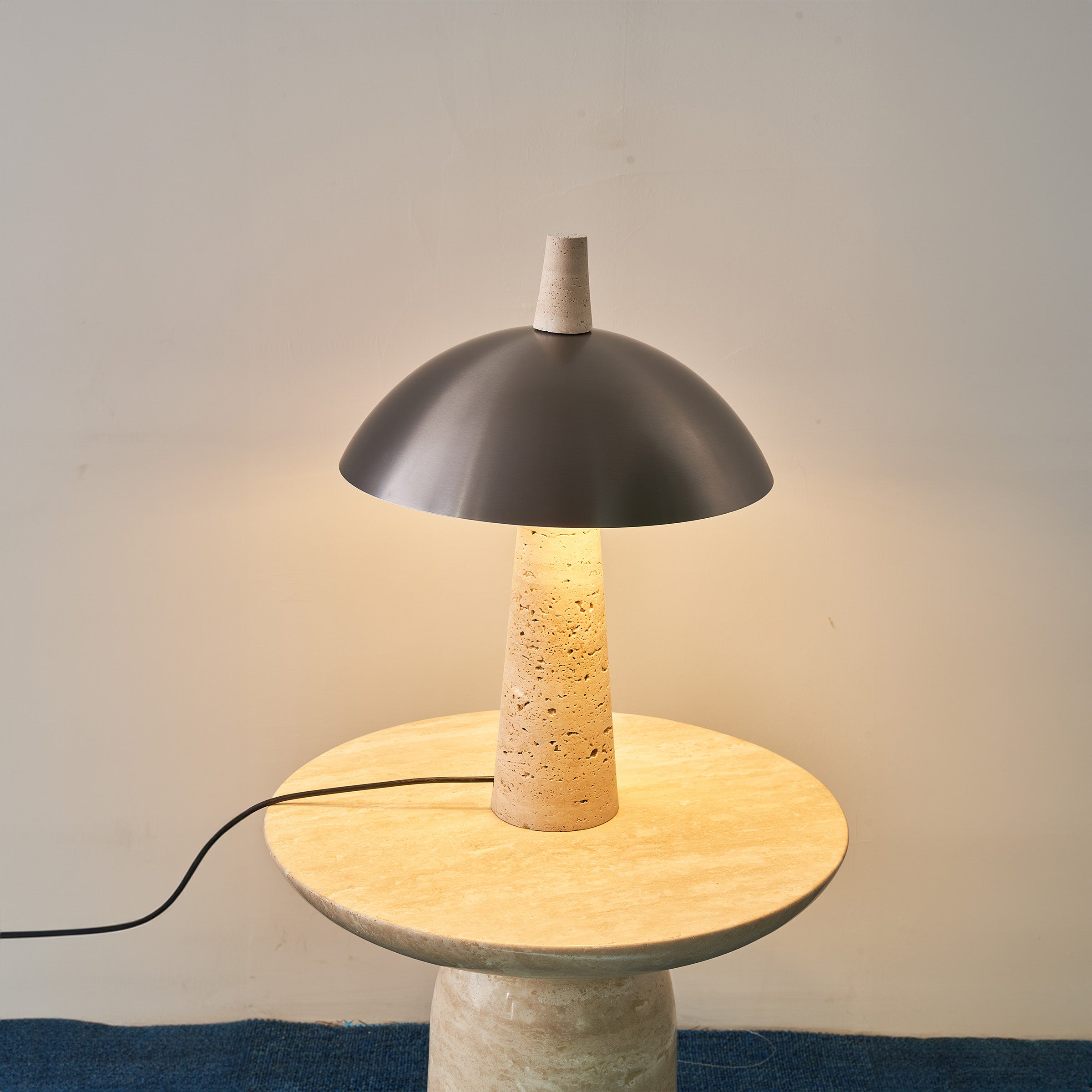 Travertine Base Table Lamp JA015T -  Desk\table Lamps - ebarza Furniture UAE | Shop Modern Furniture in Abu Dhabi & Dubai - مفروشات ايبازرا في الامارات | تسوق اثاث عصري وديكورات مميزة في دبي وابوظبي