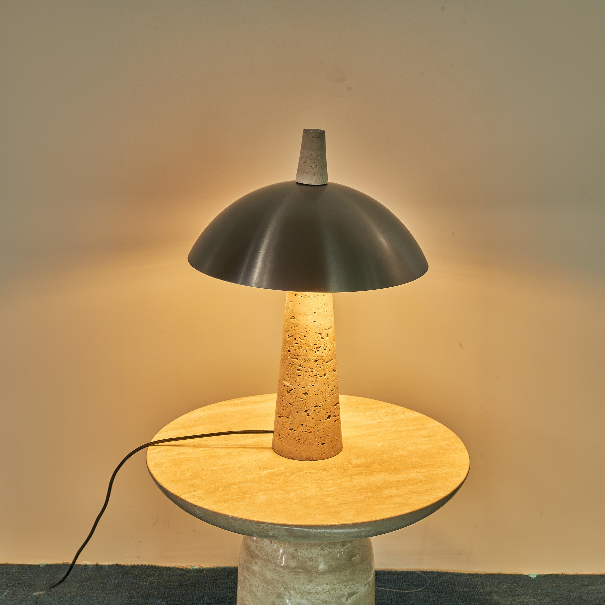 Travertine Base Table Lamp JA015T -  Desk\table Lamps - ebarza Furniture UAE | Shop Modern Furniture in Abu Dhabi & Dubai - مفروشات ايبازرا في الامارات | تسوق اثاث عصري وديكورات مميزة في دبي وابوظبي