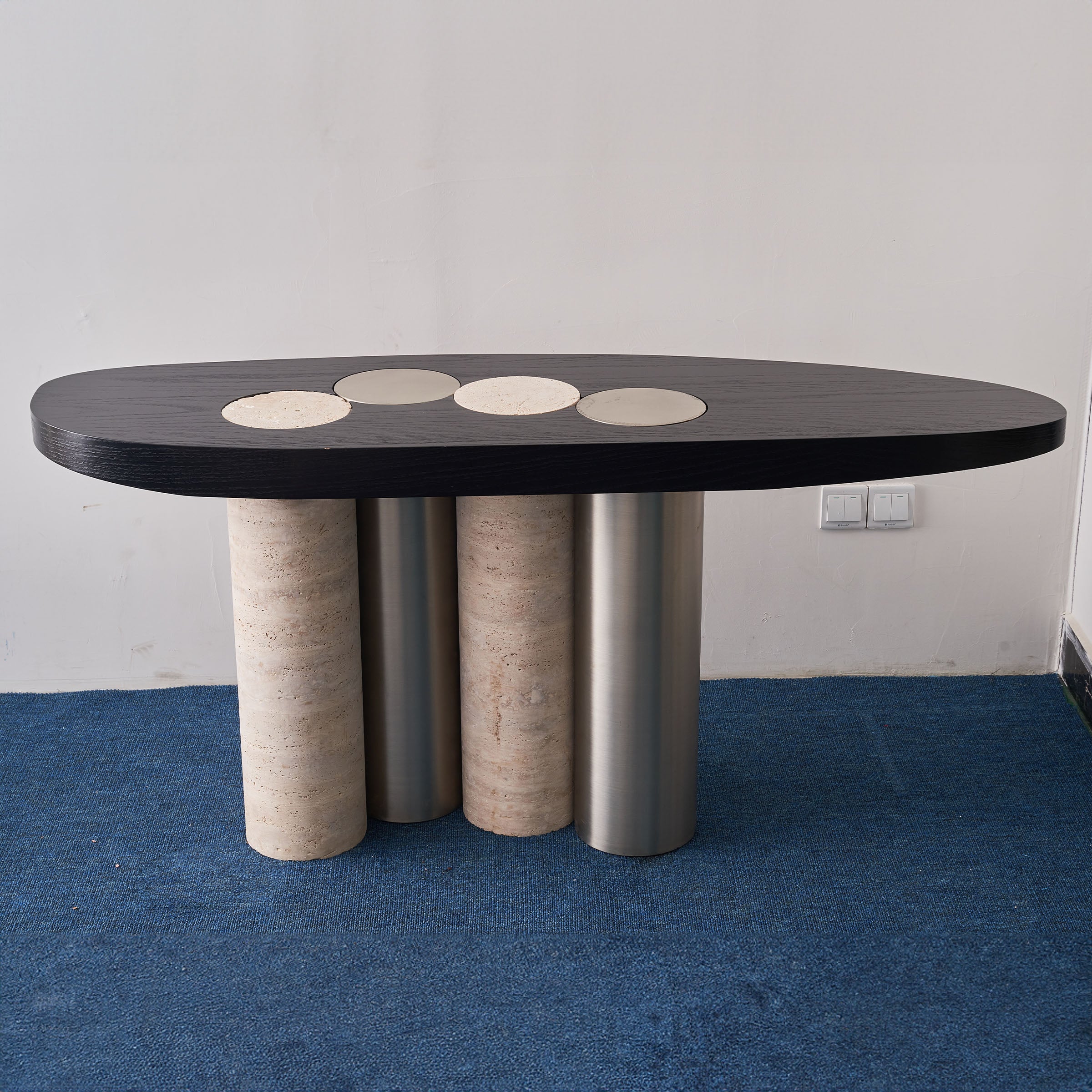Travertine Console Table JA016 -  Consoles - ebarza Furniture UAE | Shop Modern Furniture in Abu Dhabi & Dubai - مفروشات ايبازرا في الامارات | تسوق اثاث عصري وديكورات مميزة في دبي وابوظبي
