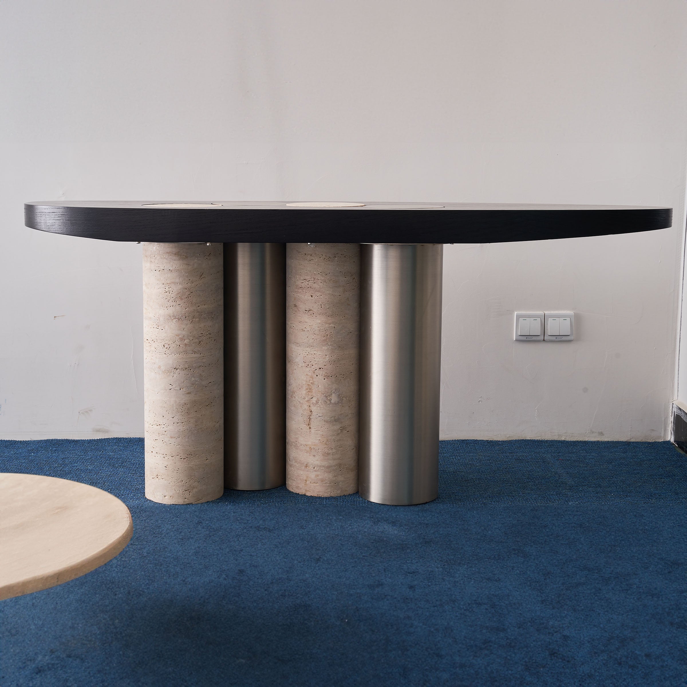 Travertine Console Table JA016 -  Consoles - ebarza Furniture UAE | Shop Modern Furniture in Abu Dhabi & Dubai - مفروشات ايبازرا في الامارات | تسوق اثاث عصري وديكورات مميزة في دبي وابوظبي
