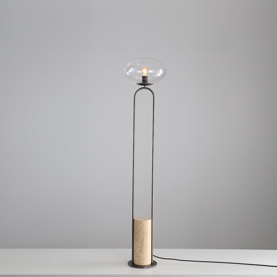Travertine Floor Lamp JA051 -  Floor Lamps - ebarza Furniture UAE | Shop Modern Furniture in Abu Dhabi & Dubai - مفروشات ايبازرا في الامارات | تسوق اثاث عصري وديكورات مميزة في دبي وابوظبي