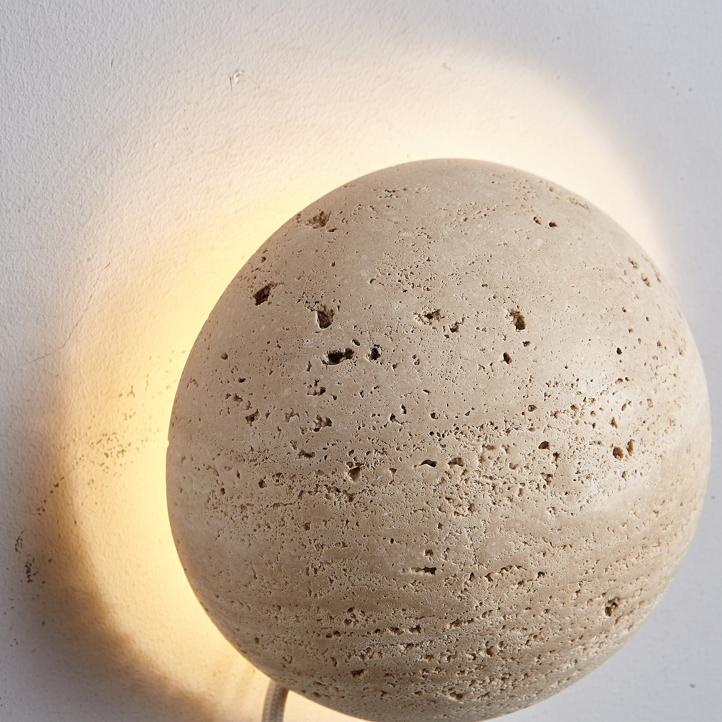 Beige natural Travertine marble  Wall lamp 60109-W30 -  Wall Lamps - ebarza Furniture UAE | Shop Modern Furniture in Abu Dhabi & Dubai - مفروشات ايبازرا في الامارات | تسوق اثاث عصري وديكورات مميزة في دبي وابوظبي