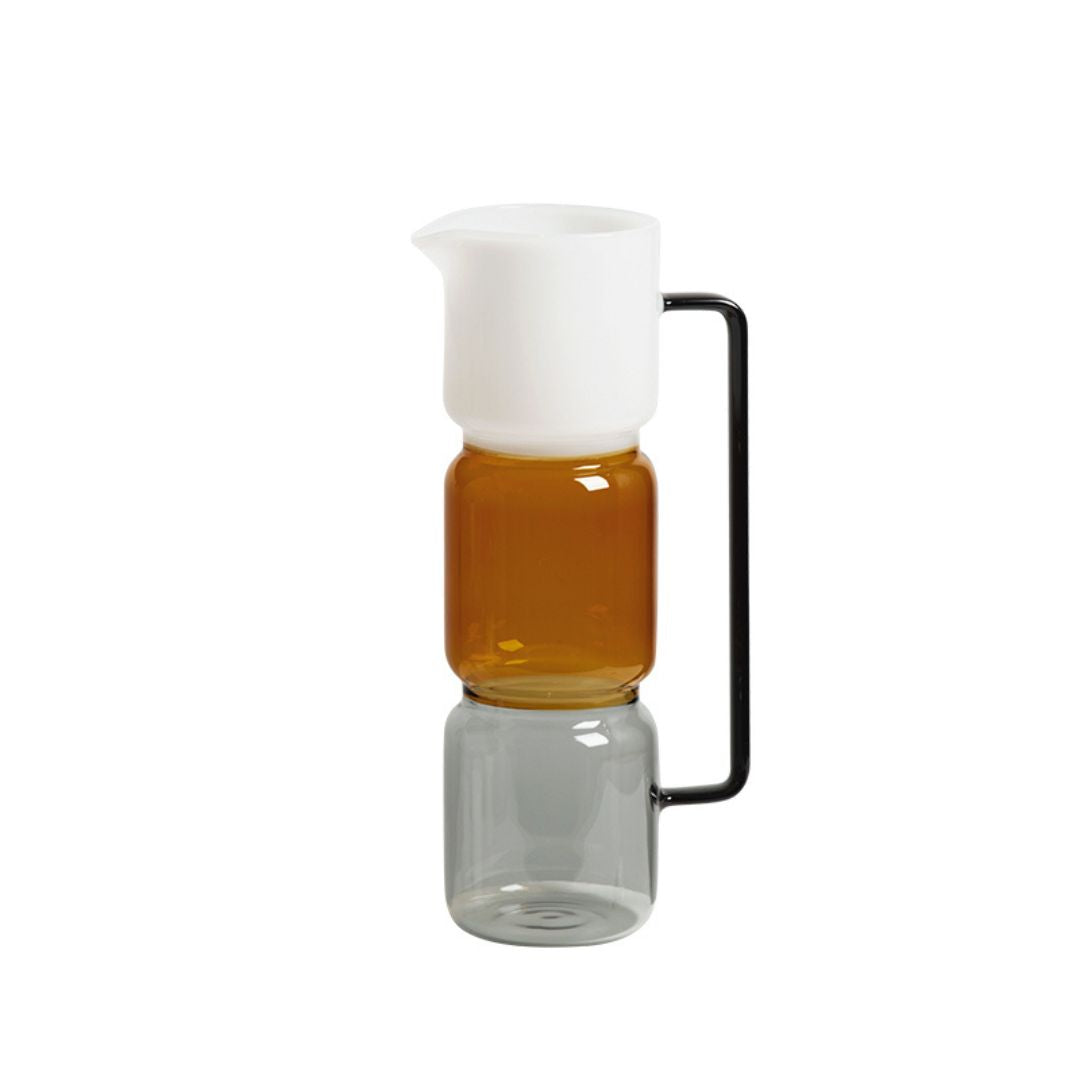Tricolor Glass Pot FB-E23015 -  Drinkware - ebarza Furniture UAE | Shop Modern Furniture in Abu Dhabi & Dubai - مفروشات ايبازرا في الامارات | تسوق اثاث عصري وديكورات مميزة في دبي وابوظبي