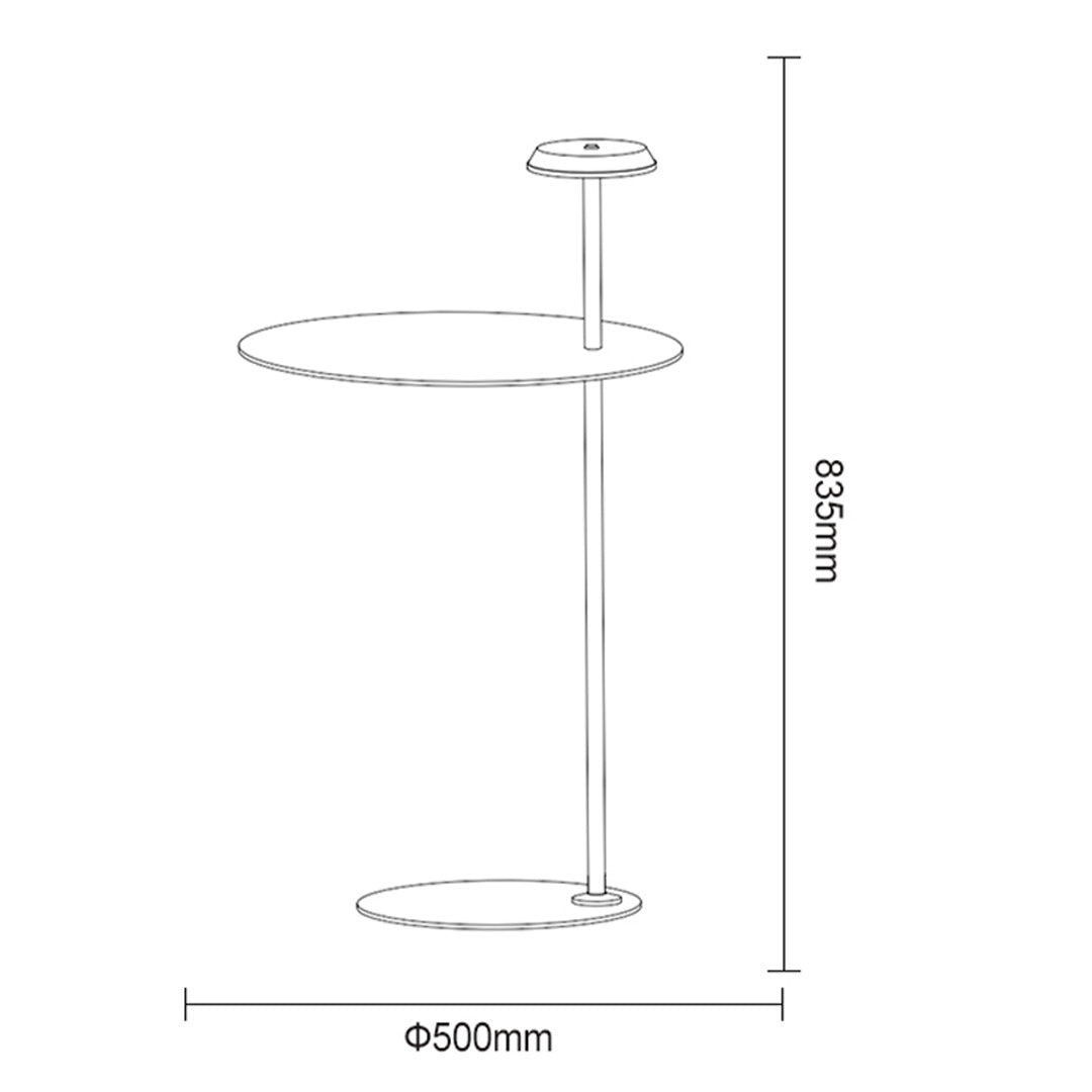 Twilight Tabletop Floor Lamp/Side Table MA05675T-001-04 -  Floor Lamps - ebarza Furniture UAE | Shop Modern Furniture in Abu Dhabi & Dubai - مفروشات ايبازرا في الامارات | تسوق اثاث عصري وديكورات مميزة في دبي وابوظبي