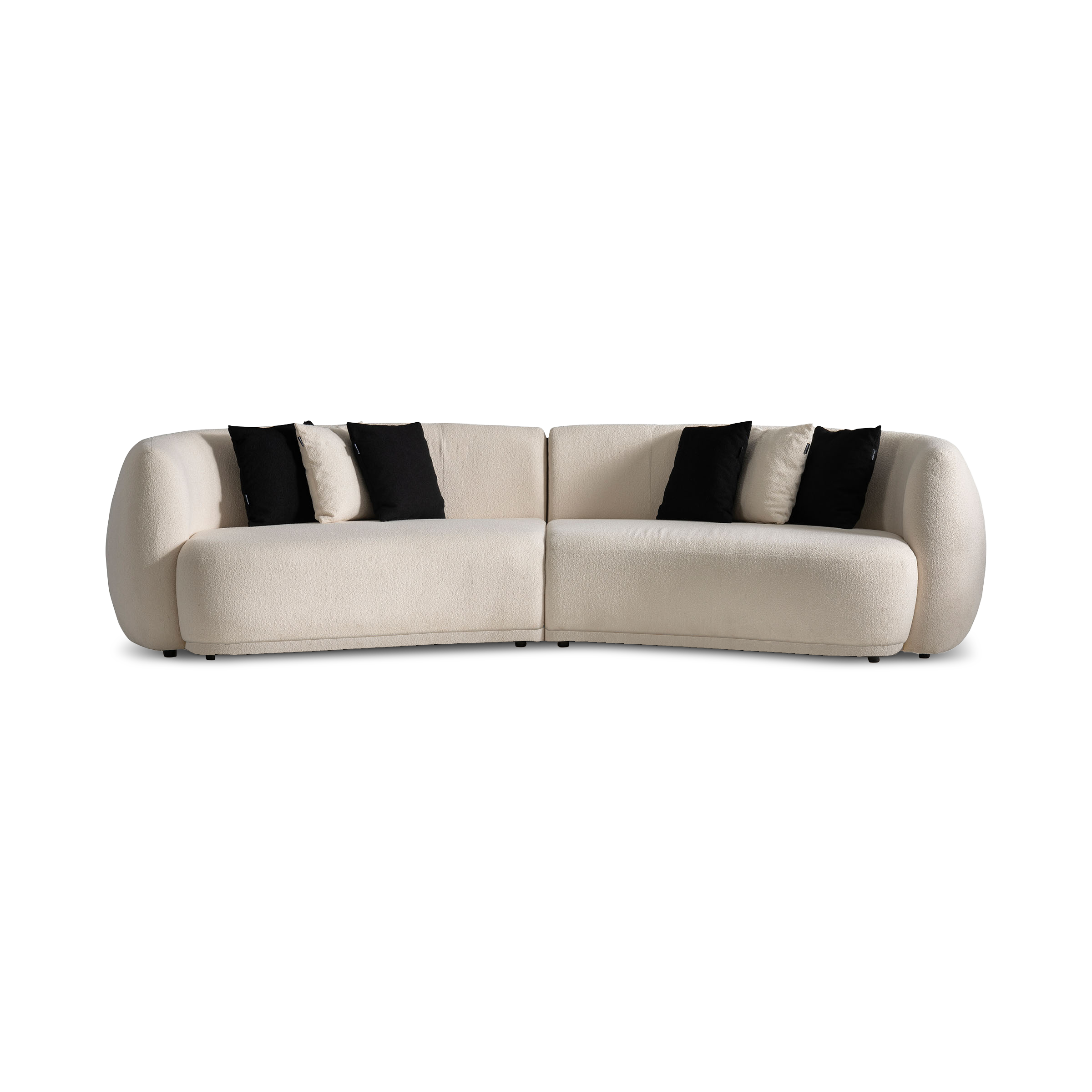 CROWN 4 SEATER CURVED SOFA SBRN-CRN4SS -  Sofas - ebarza Furniture UAE | Shop Modern Furniture in Abu Dhabi & Dubai - مفروشات ايبازرا في الامارات | تسوق اثاث عصري وديكورات مميزة في دبي وابوظبي
