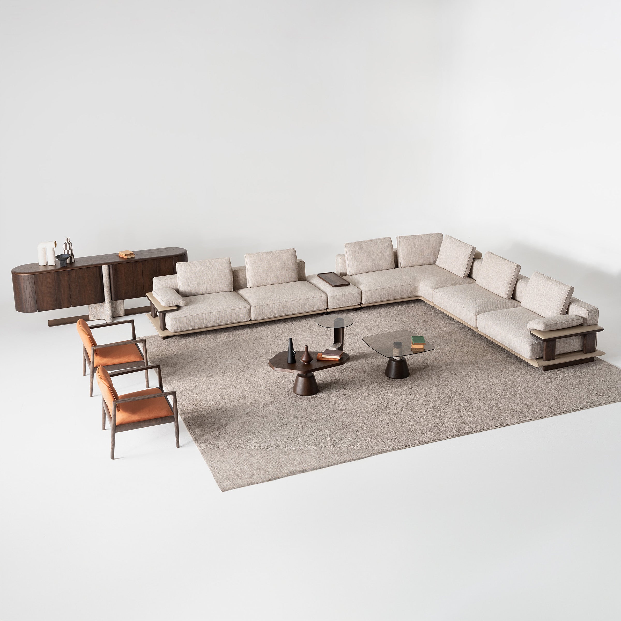 ODEON Pouf Unit 65cm for Odeon Sofa OD-Center/M001 -  Sofas - ebarza Furniture UAE | Shop Modern Furniture in Abu Dhabi & Dubai - مفروشات ايبازرا في الامارات | تسوق اثاث عصري وديكورات مميزة في دبي وابوظبي