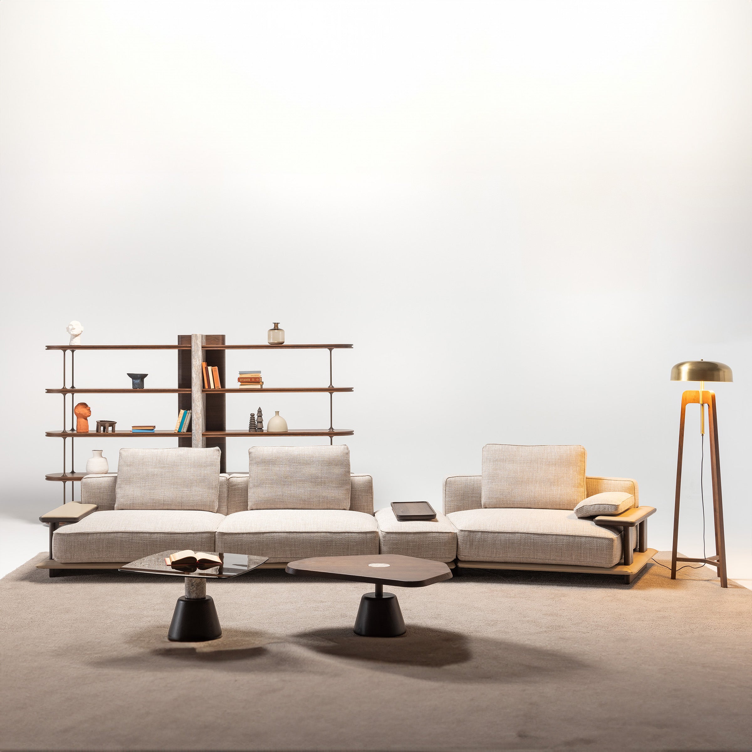ODEON SINGLE MODULE WITH LEFT ARM 123cm for Odeon Sofa OD-L/M-ARM003 -  Sofas - ebarza Furniture UAE | Shop Modern Furniture in Abu Dhabi & Dubai - مفروشات ايبازرا في الامارات | تسوق اثاث عصري وديكورات مميزة في دبي وابوظبي