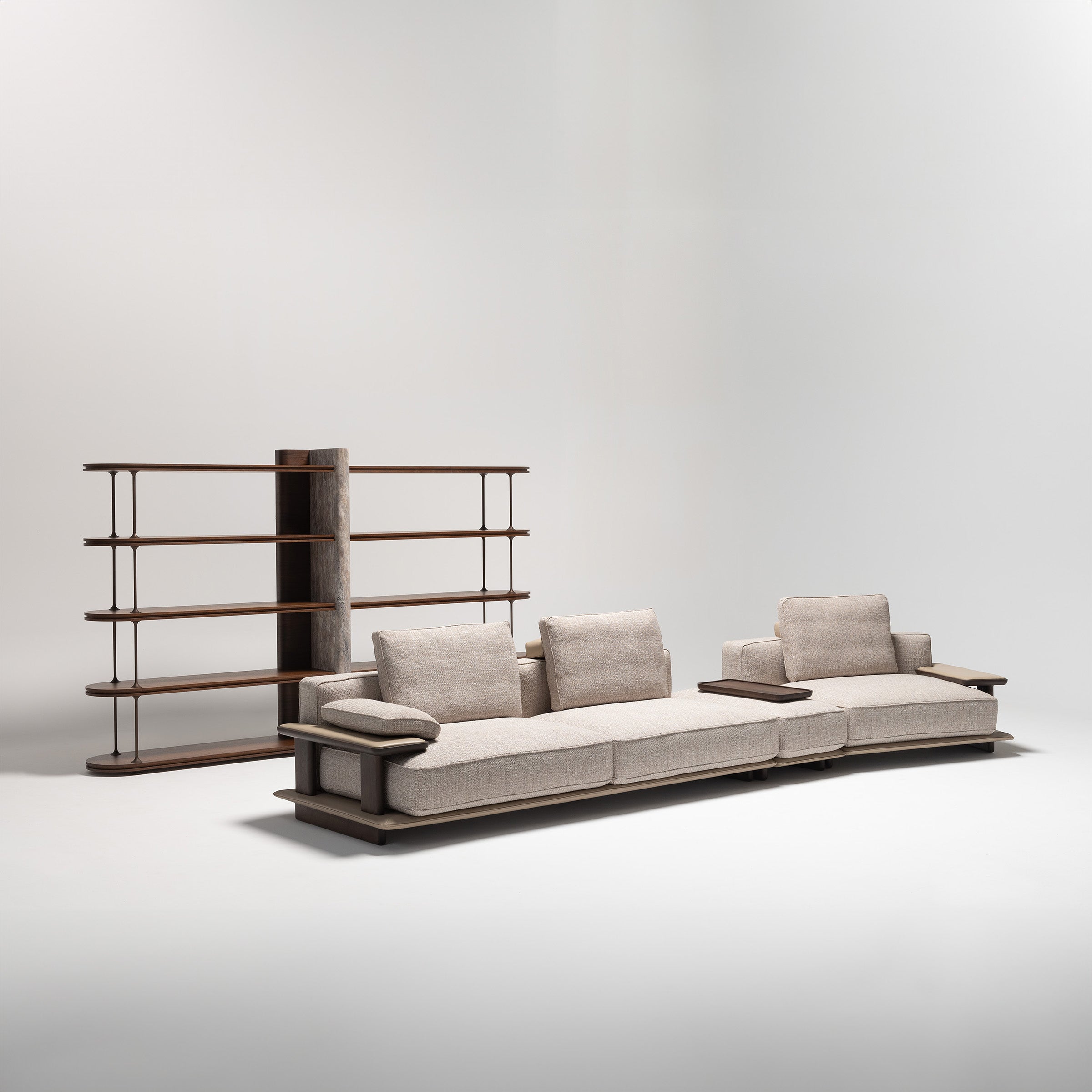 ODEON SINGLE MODULE WITH LEFT ARM 123cm for Odeon Sofa OD-L/M-ARM003 -  Sofas - ebarza Furniture UAE | Shop Modern Furniture in Abu Dhabi & Dubai - مفروشات ايبازرا في الامارات | تسوق اثاث عصري وديكورات مميزة في دبي وابوظبي