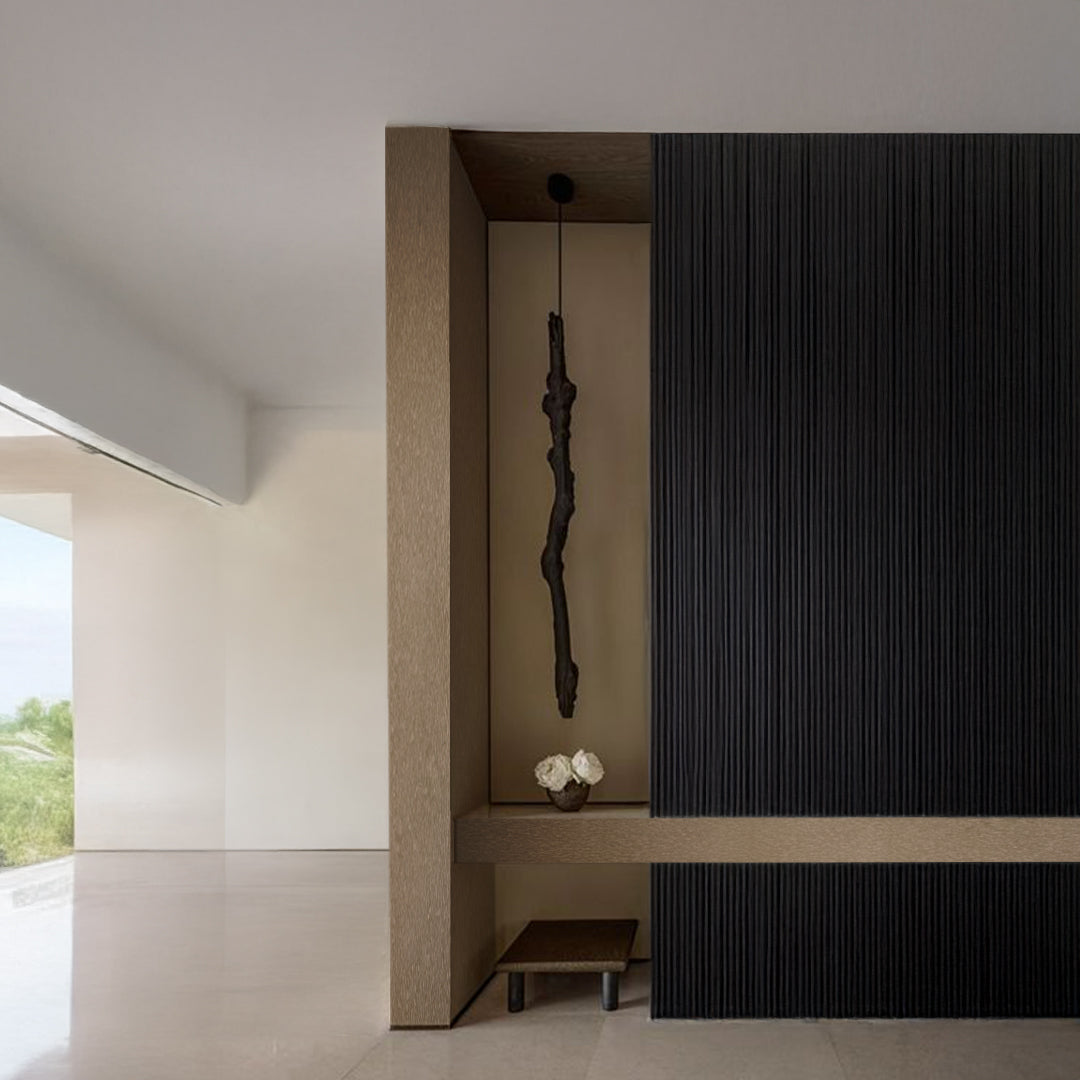 Sample of WPC SLAT MULTIPURPOSE WALL PANEL 4 SIDE WRAPPED 350*24 cm COLOUR :K01-65G-Sample -  Wall panels samples - ebarza Furniture UAE | Shop Modern Furniture in Abu Dhabi & Dubai - مفروشات ايبازرا في الامارات | تسوق اثاث عصري وديكورات مميزة في دبي وابوظبي