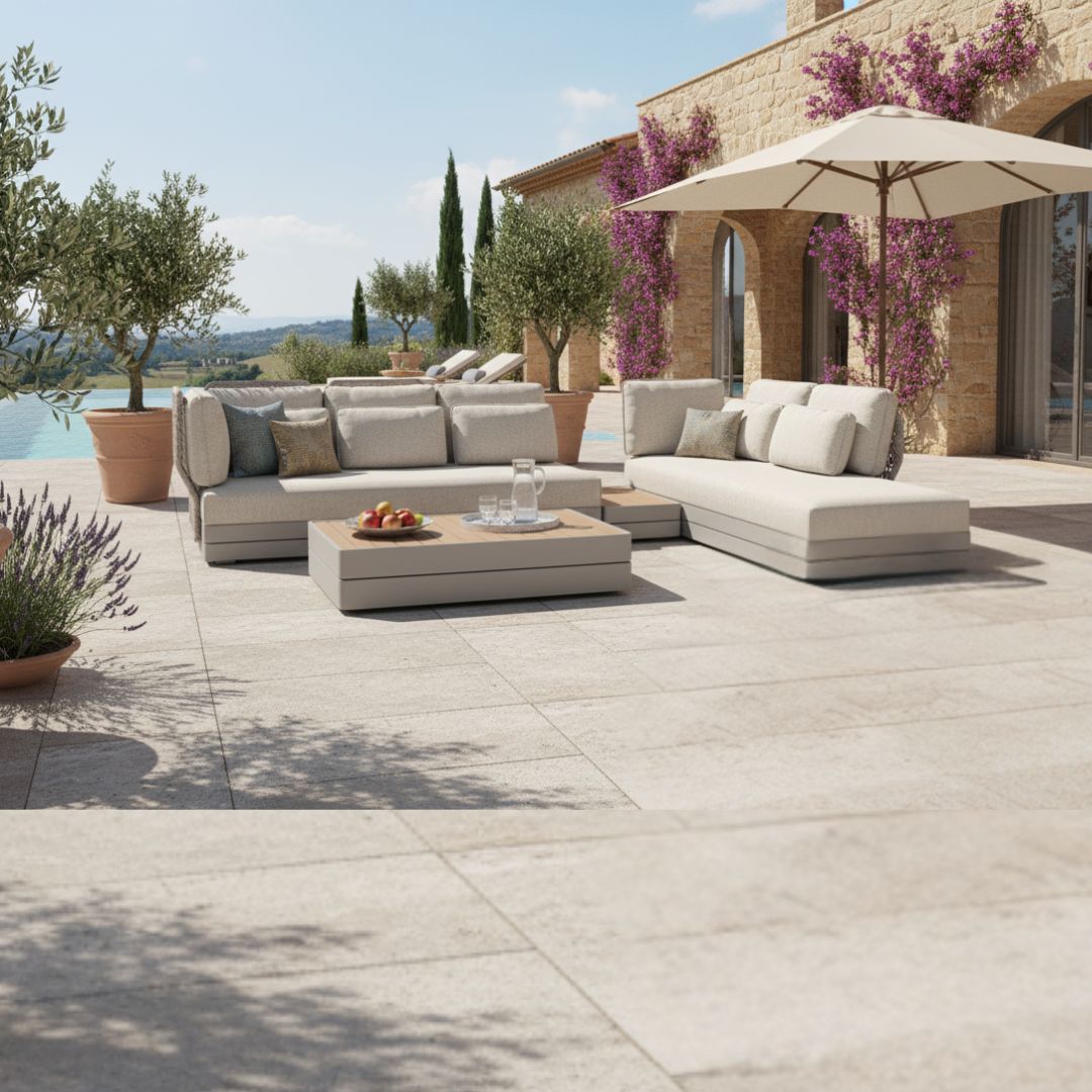Attal Alu Rope Sofa Set And Center And Side Table SYN-SCST01 -  Outdoor Sofas - ebarza Furniture UAE | Shop Modern Furniture in Abu Dhabi & Dubai - مفروشات ايبازرا في الامارات | تسوق اثاث عصري وديكورات مميزة في دبي وابوظبي