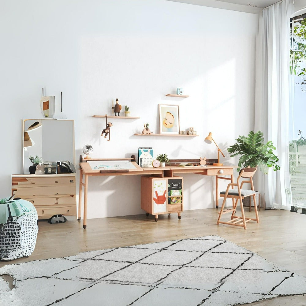 KIDS DESK E2006R + E2007R + E2006N -  Kids Tables - ebarza Furniture UAE | Shop Modern Furniture in Abu Dhabi & Dubai - مفروشات ايبازرا في الامارات | تسوق اثاث عصري وديكورات مميزة في دبي وابوظبي