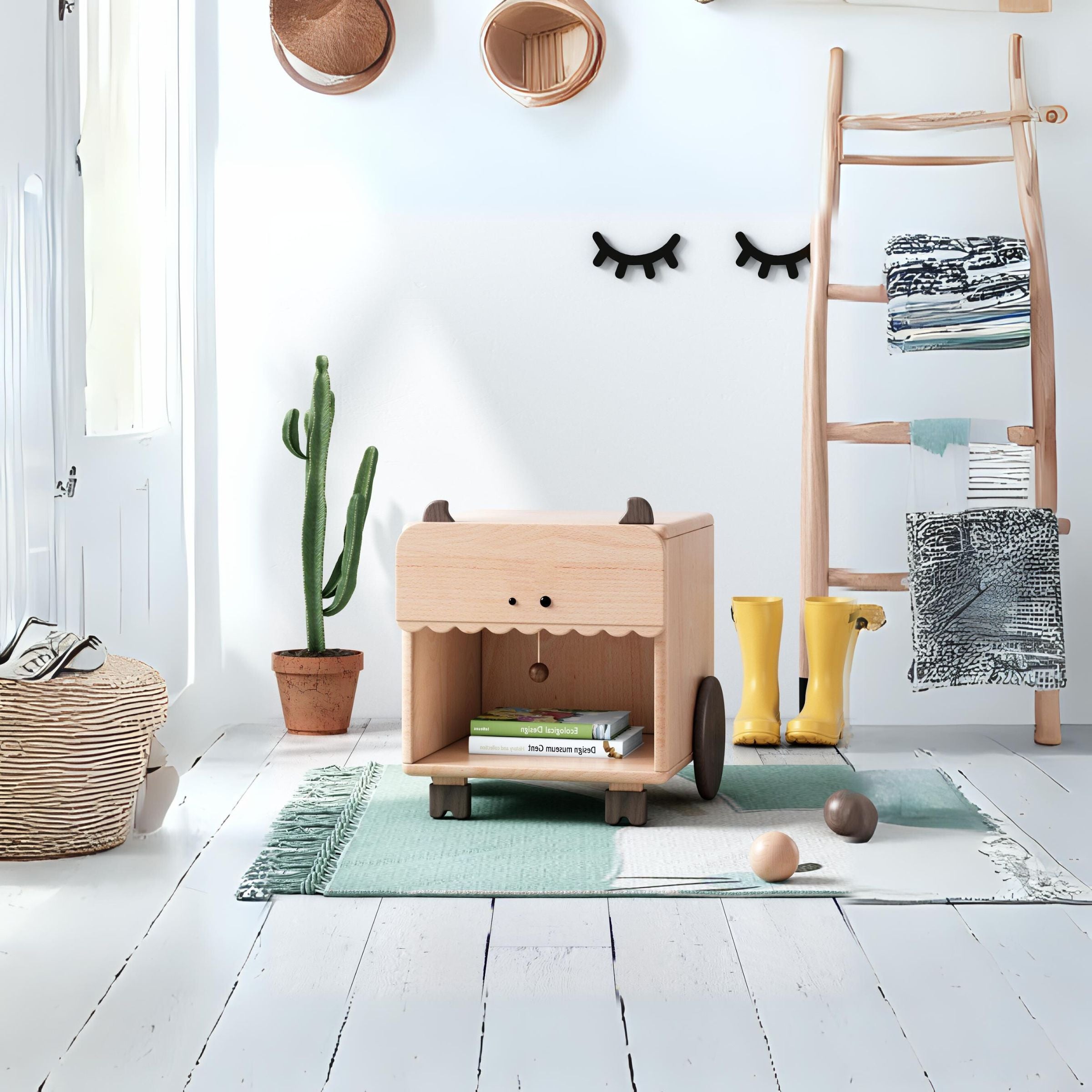 KIDS KAWAII STORAGE CABINET E1901M -  Kids Shelves - ebarza Furniture UAE | Shop Modern Furniture in Abu Dhabi & Dubai - مفروشات ايبازرا في الامارات | تسوق اثاث عصري وديكورات مميزة في دبي وابوظبي