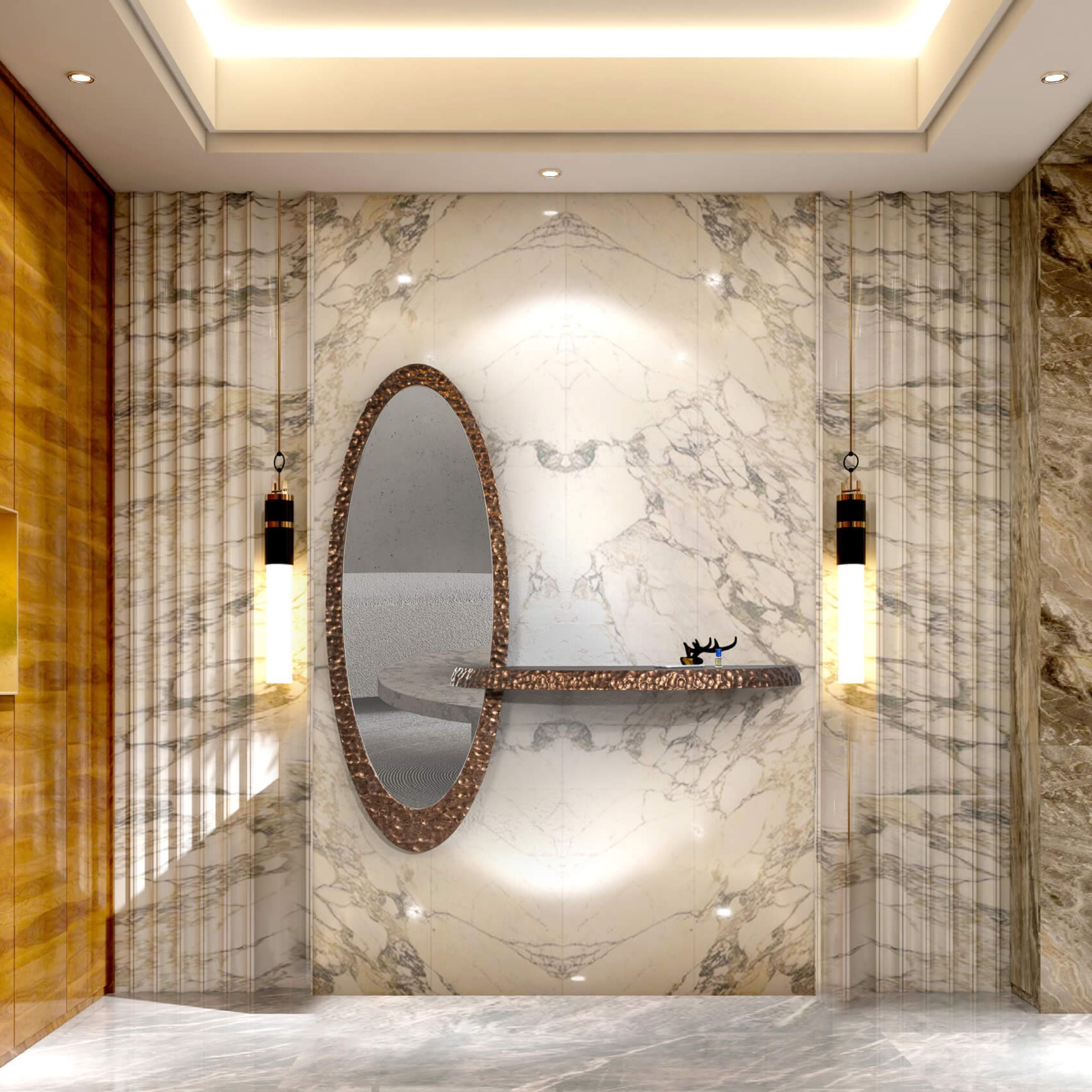 Alfa Dresser and Mirror AF-DM001-TG -  Dressers and Mirrors - ebarza Furniture UAE | Shop Modern Furniture in Abu Dhabi & Dubai - مفروشات ايبازرا في الامارات | تسوق اثاث عصري وديكورات مميزة في دبي وابوظبي