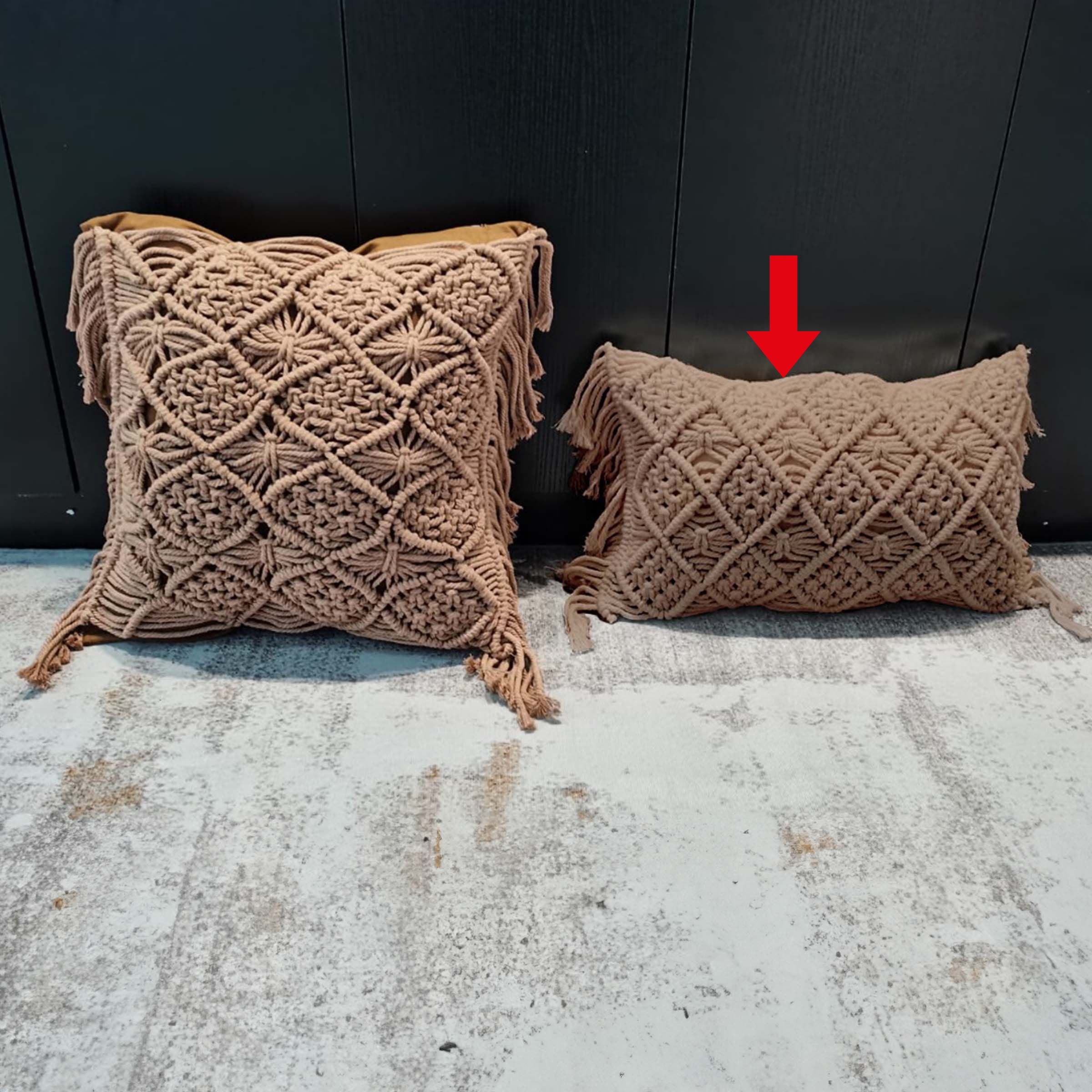 30x50 cm Rope Waist Pillow YZ2325 -  Cushions - ebarza Furniture UAE | Shop Modern Furniture in Abu Dhabi & Dubai - مفروشات ايبازرا في الامارات | تسوق اثاث عصري وديكورات مميزة في دبي وابوظبي
