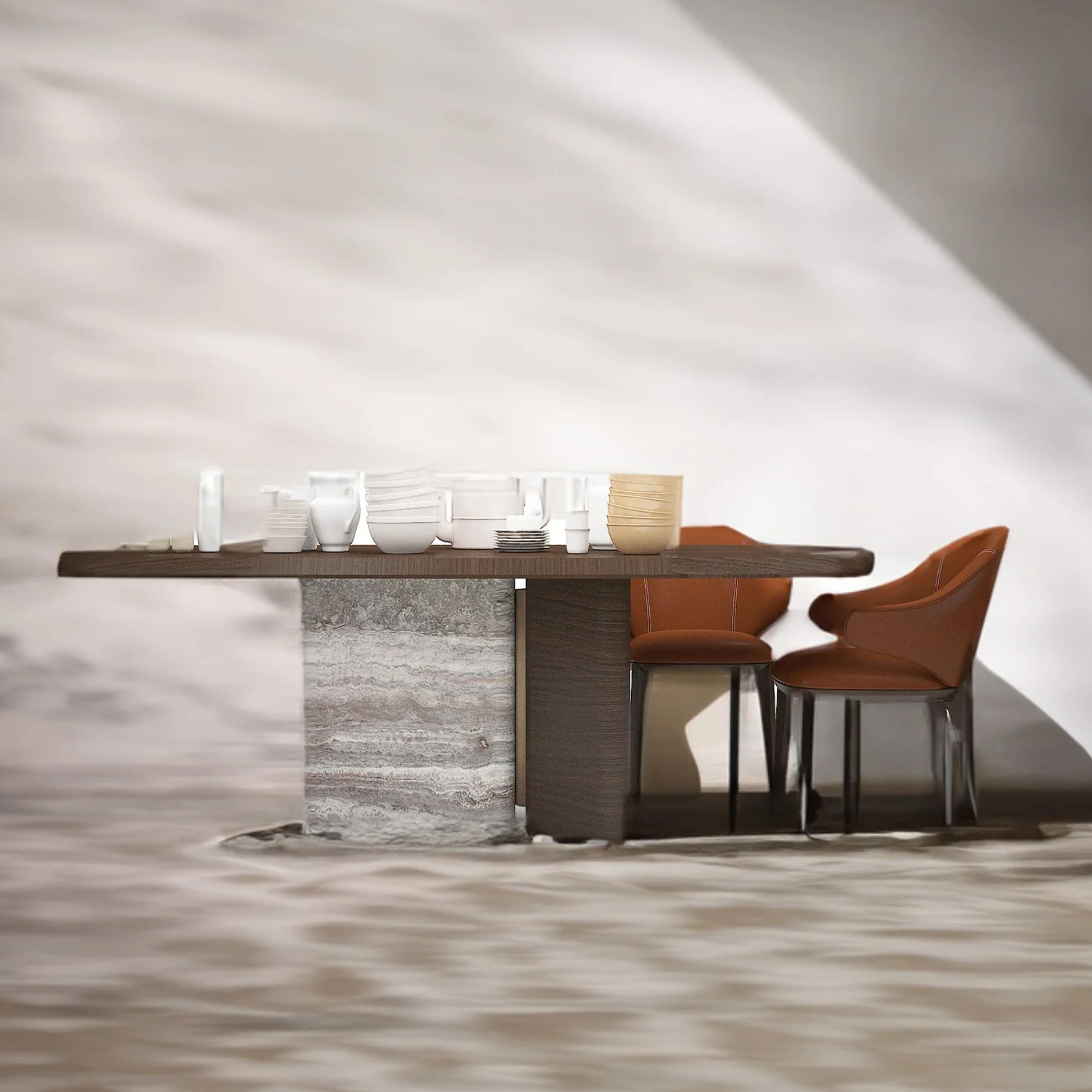 ODEON DINING TABLE 2.78 OD-DT-001 -  Dining Tables - ebarza Furniture UAE | Shop Modern Furniture in Abu Dhabi & Dubai - مفروشات ايبازرا في الامارات | تسوق اثاث عصري وديكورات مميزة في دبي وابوظبي