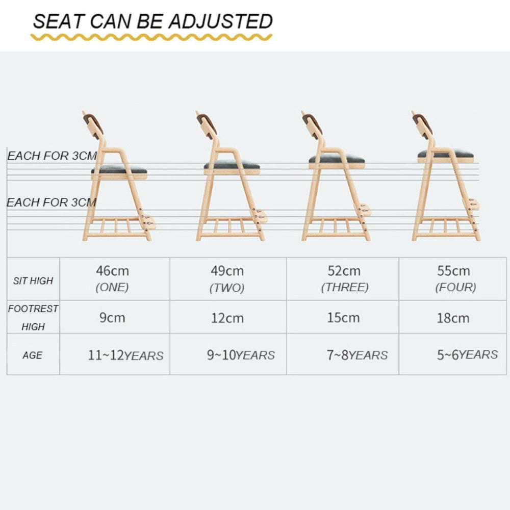 Kids Chair With Adjustable Seat - E2002J -  Kids Chairs - ebarza Furniture UAE | Shop Modern Furniture in Abu Dhabi & Dubai - مفروشات ايبازرا في الامارات | تسوق اثاث عصري وديكورات مميزة في دبي وابوظبي