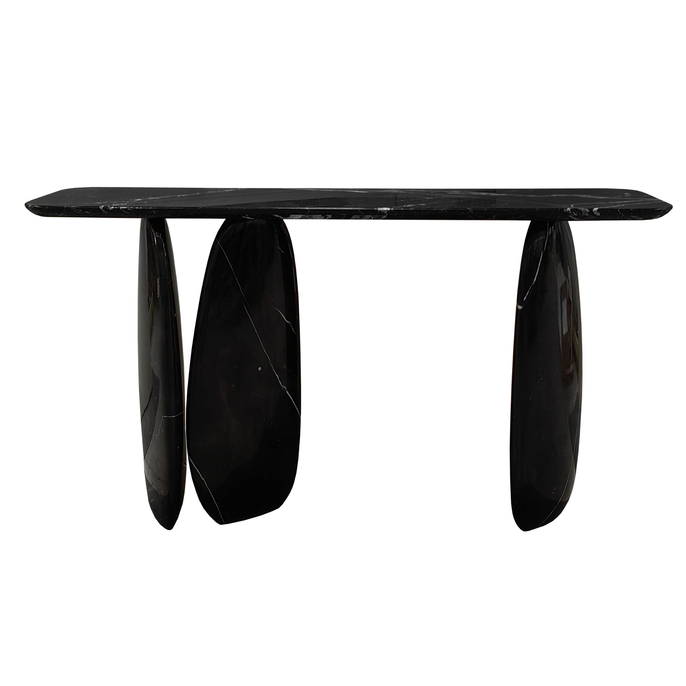 Lisbon Nero Marquina Console Table - 495DTN -  Consoles - ebarza Furniture UAE | Shop Modern Furniture in Abu Dhabi & Dubai - مفروشات ايبازرا في الامارات | تسوق اثاث عصري وديكورات مميزة في دبي وابوظبي