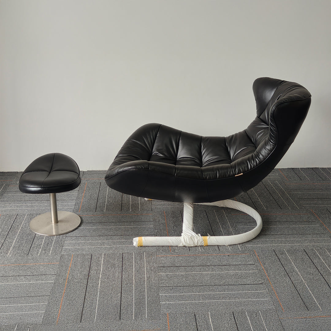 Vexel Lounge Chair with Ottoman F-2028A -  Lounge Chairs - ebarza Furniture UAE | Shop Modern Furniture in Abu Dhabi & Dubai - مفروشات ايبازرا في الامارات | تسوق اثاث عصري وديكورات مميزة في دبي وابوظبي