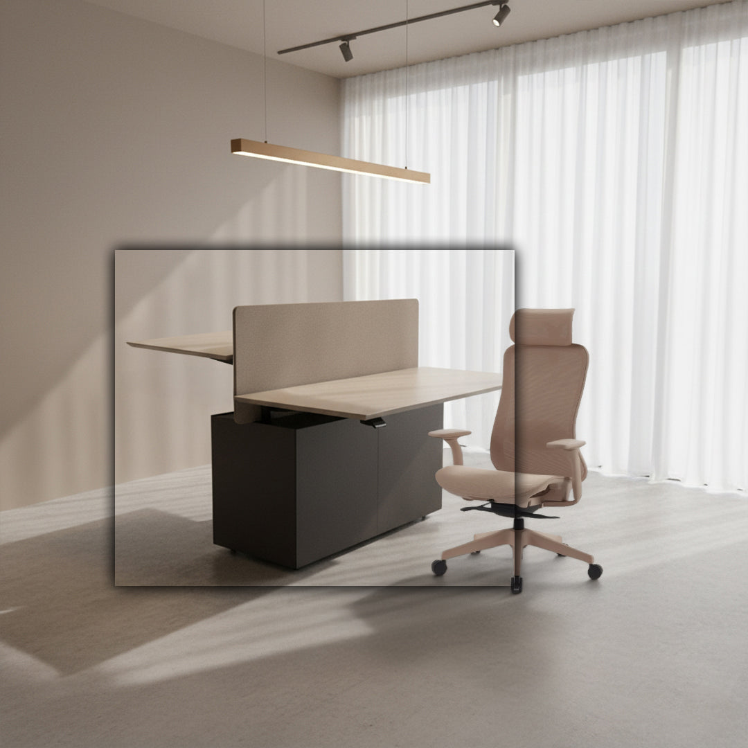 Vipo 2 SEATS Adjustable Workstation 150x70cm 2-Seat workstation