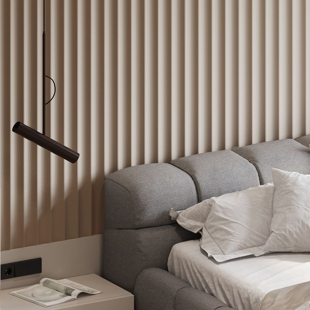 12*300 cm WPC CURVED DECORATION PANEL BB STICHING H081Y-CURVED -  Wall Panels - ebarza Furniture UAE | Shop Modern Furniture in Abu Dhabi & Dubai - مفروشات ايبازرا في الامارات | تسوق اثاث عصري وديكورات مميزة في دبي وابوظبي