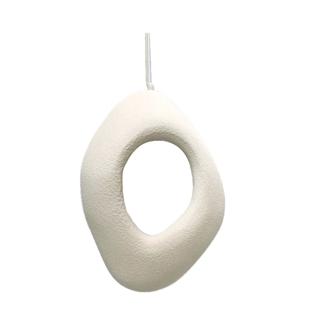 Wabi Sabi Resin Pendant Light HTD-IP1386012 D28*H39cm Beige -  Pendant Lamps - ebarza Furniture UAE | Shop Modern Furniture in Abu Dhabi & Dubai - مفروشات ايبازرا في الامارات | تسوق اثاث عصري وديكورات مميزة في دبي وابوظبي