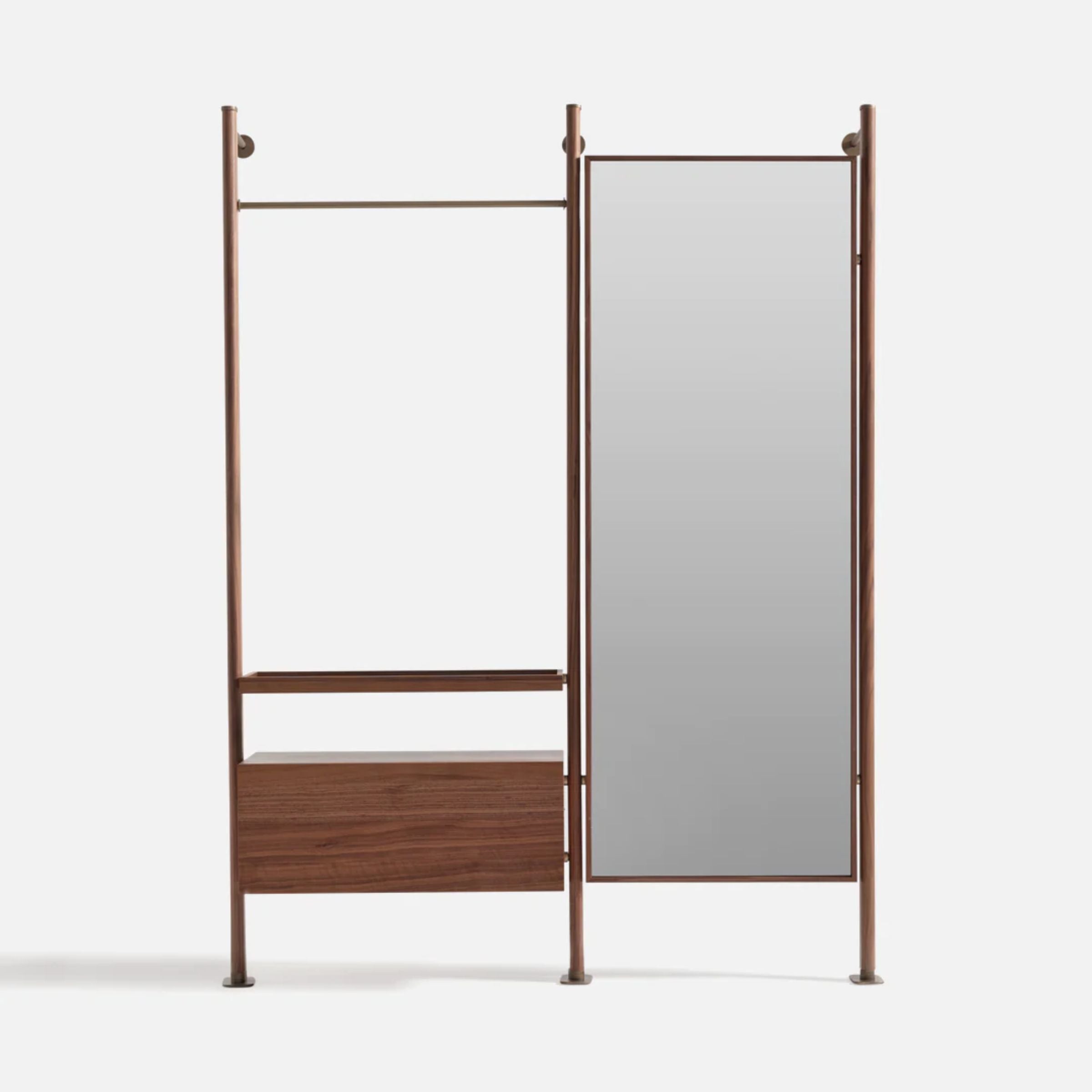 Wagon Walnut STAND MIRROR MODULE-Walnut -  Mirrors - ebarza Furniture UAE | Shop Modern Furniture in Abu Dhabi & Dubai - مفروشات ايبازرا في الامارات | تسوق اثاث عصري وديكورات مميزة في دبي وابوظبي