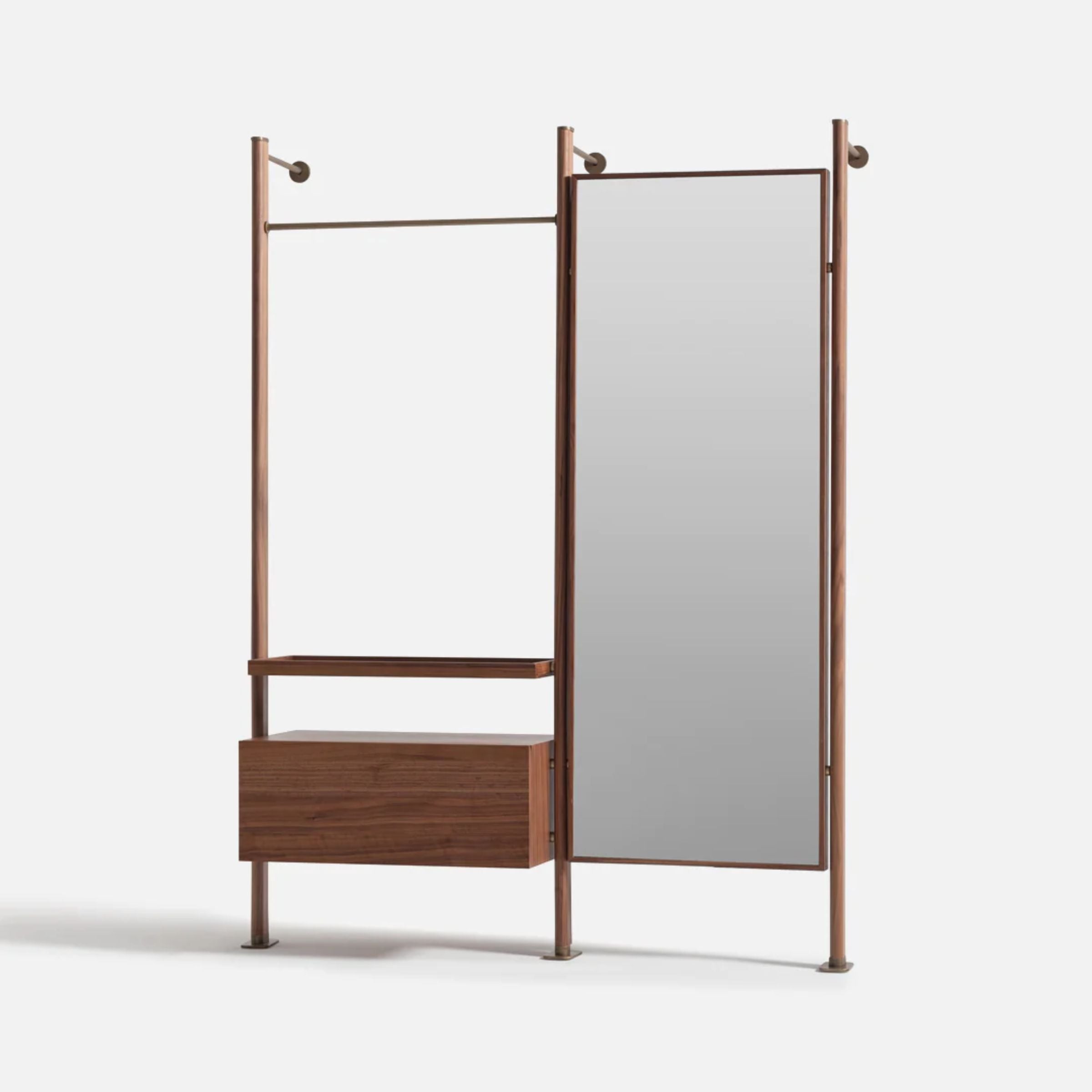 Wagon Walnut STAND MIRROR MODULE-Walnut -  Mirrors - ebarza Furniture UAE | Shop Modern Furniture in Abu Dhabi & Dubai - مفروشات ايبازرا في الامارات | تسوق اثاث عصري وديكورات مميزة في دبي وابوظبي