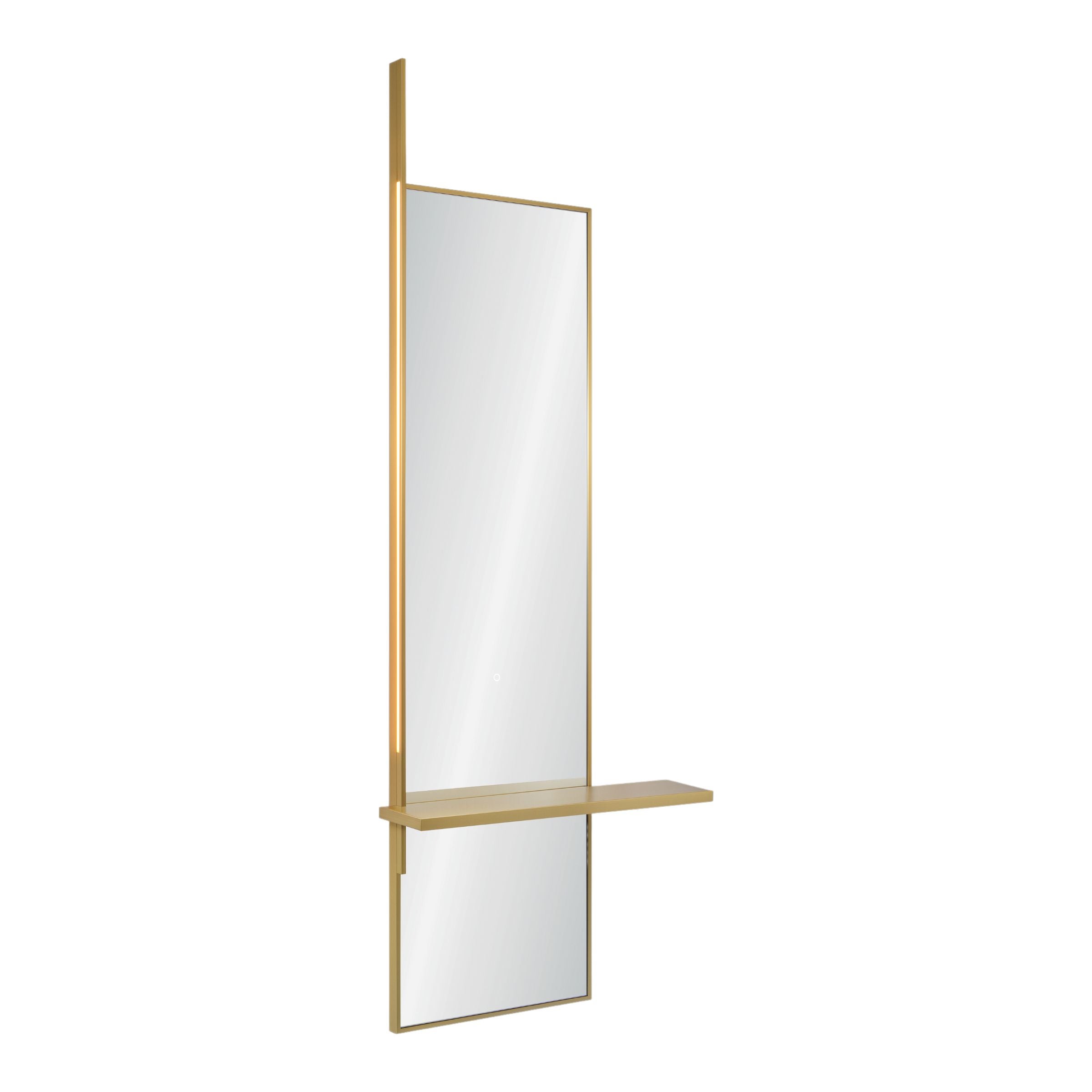 Wall Mirror with Shelf and LED Lighting OA-9346 -  Mirrors - ebarza Furniture UAE | Shop Modern Furniture in Abu Dhabi & Dubai - مفروشات ايبازرا في الامارات | تسوق اثاث عصري وديكورات مميزة في دبي وابوظبي
