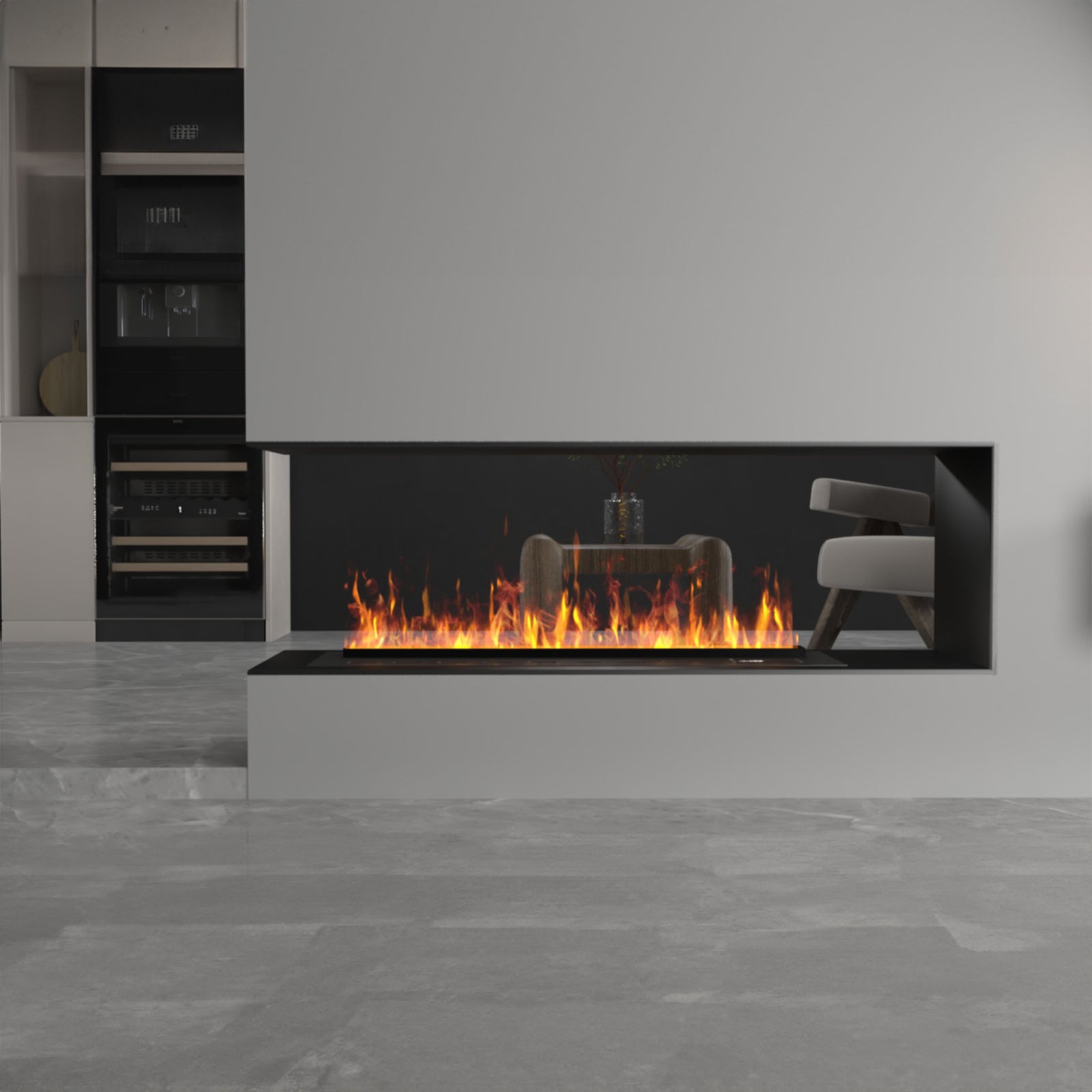 Water Vapour  Electric Fireplace 3D800 -  Electric Fireplace - ebarza Furniture UAE | Shop Modern Furniture in Abu Dhabi & Dubai - مفروشات ايبازرا في الامارات | تسوق اثاث عصري وديكورات مميزة في دبي وابوظبي