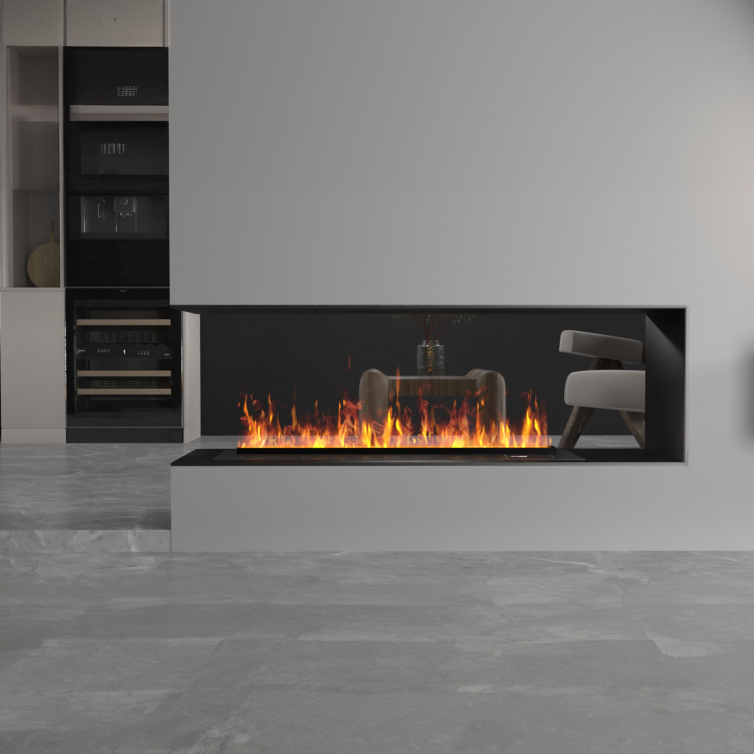Water Vapour  Electric Fireplace 3D1800 -  Electric Fireplace - ebarza Furniture UAE | Shop Modern Furniture in Abu Dhabi & Dubai - مفروشات ايبازرا في الامارات | تسوق اثاث عصري وديكورات مميزة في دبي وابوظبي