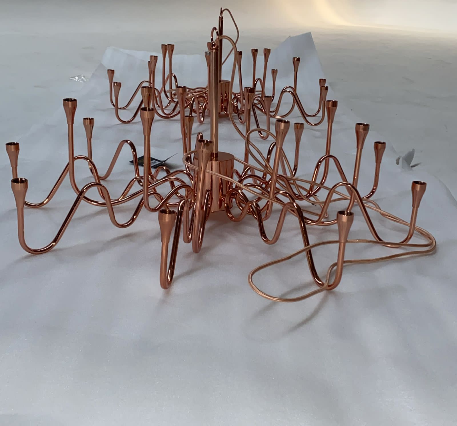 Display Item - Opus Long Chandelier Cy-New-091-Rg Nakheel -  DISPLAY ITEM - ebarza Furniture UAE | Shop Modern Furniture in Abu Dhabi & Dubai - مفروشات ايبازرا في الامارات | تسوق اثاث عصري وديكورات مميزة في دبي وابوظبي