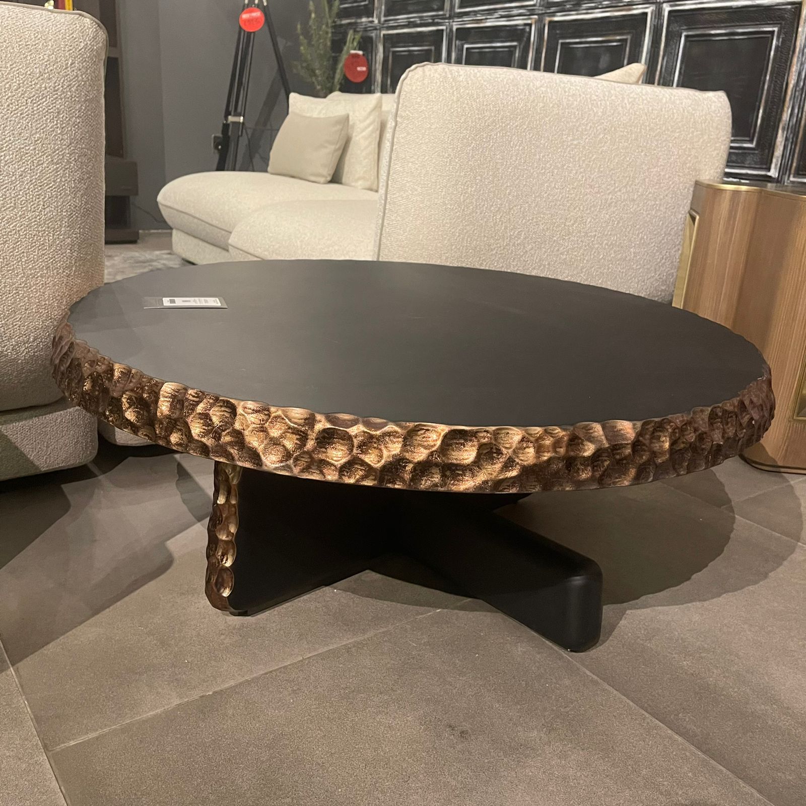 Display Item - Alfa Round Center Table AR-CT01-TGYAS -  DISPLAY ITEM - ebarza Furniture UAE | Shop Modern Furniture in Abu Dhabi & Dubai - مفروشات ايبازرا في الامارات | تسوق اثاث عصري وديكورات مميزة في دبي وابوظبي