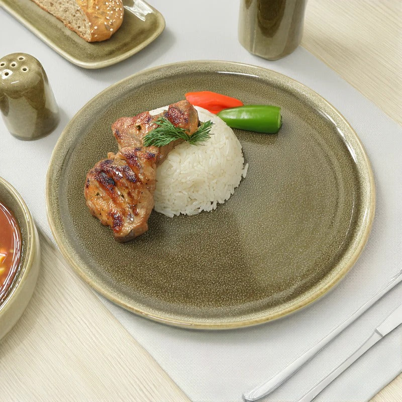 45 PIECE BROWNY DINNERWARE SET - BNS -  Dinnerware Sets - ebarza Furniture UAE | Shop Modern Furniture in Abu Dhabi & Dubai - مفروشات ايبازرا في الامارات | تسوق اثاث عصري وديكورات مميزة في دبي وابوظبي