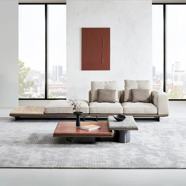 Avenor 3 Seater Sofa with Side Table - SF091-3S -  Sofa - ebarza Furniture UAE | Shop Modern Furniture in Abu Dhabi & Dubai - مفروشات ايبازرا في الامارات | تسوق اثاث عصري وديكورات مميزة في دبي وابوظبي