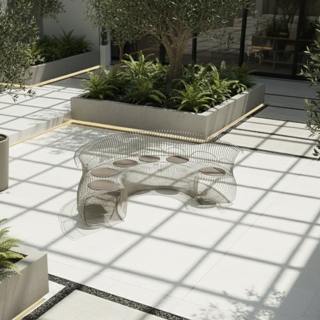 Wire Light Brown With Cushion Chair MC-252A-Light Brown -  Chairs - ebarza Furniture UAE | Shop Modern Furniture in Abu Dhabi & Dubai - مفروشات ايبازرا في الامارات | تسوق اثاث عصري وديكورات مميزة في دبي وابوظبي