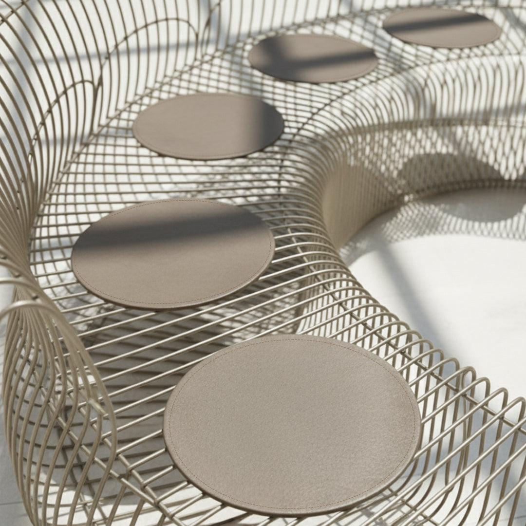 Wire Light Brown With Cushion Chair MC-252A-Light Brown -  Chairs - ebarza Furniture UAE | Shop Modern Furniture in Abu Dhabi & Dubai - مفروشات ايبازرا في الامارات | تسوق اثاث عصري وديكورات مميزة في دبي وابوظبي