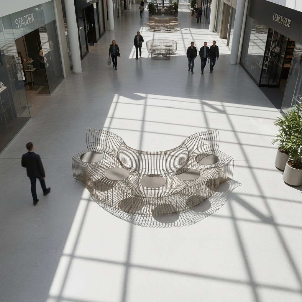 Wire Light Brown With Cushion Chair MC-252A-Light Brown