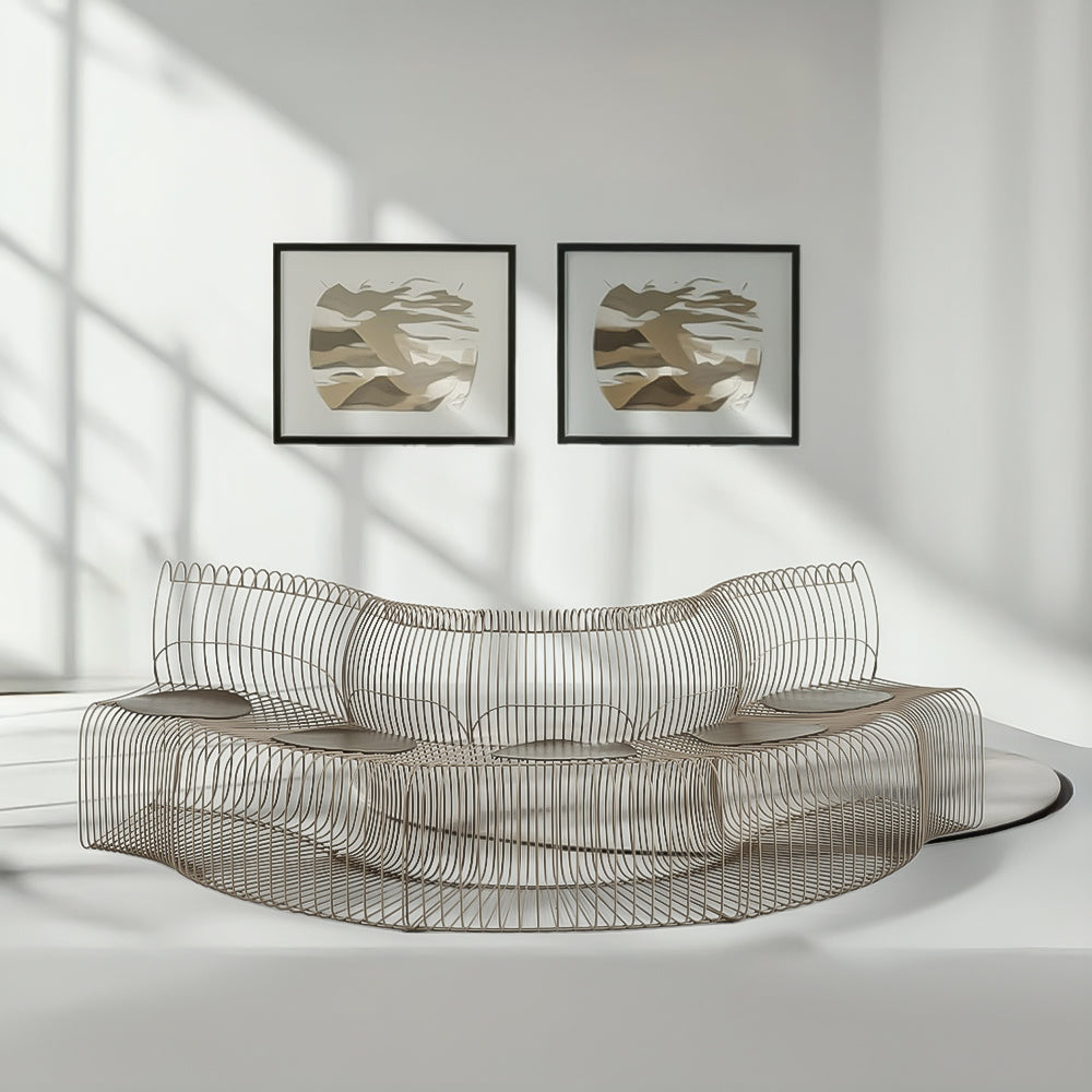 Wire Light Brown With Cushion Chair MC-252B-Light Brown -  Chairs - ebarza Furniture UAE | Shop Modern Furniture in Abu Dhabi & Dubai - مفروشات ايبازرا في الامارات | تسوق اثاث عصري وديكورات مميزة في دبي وابوظبي