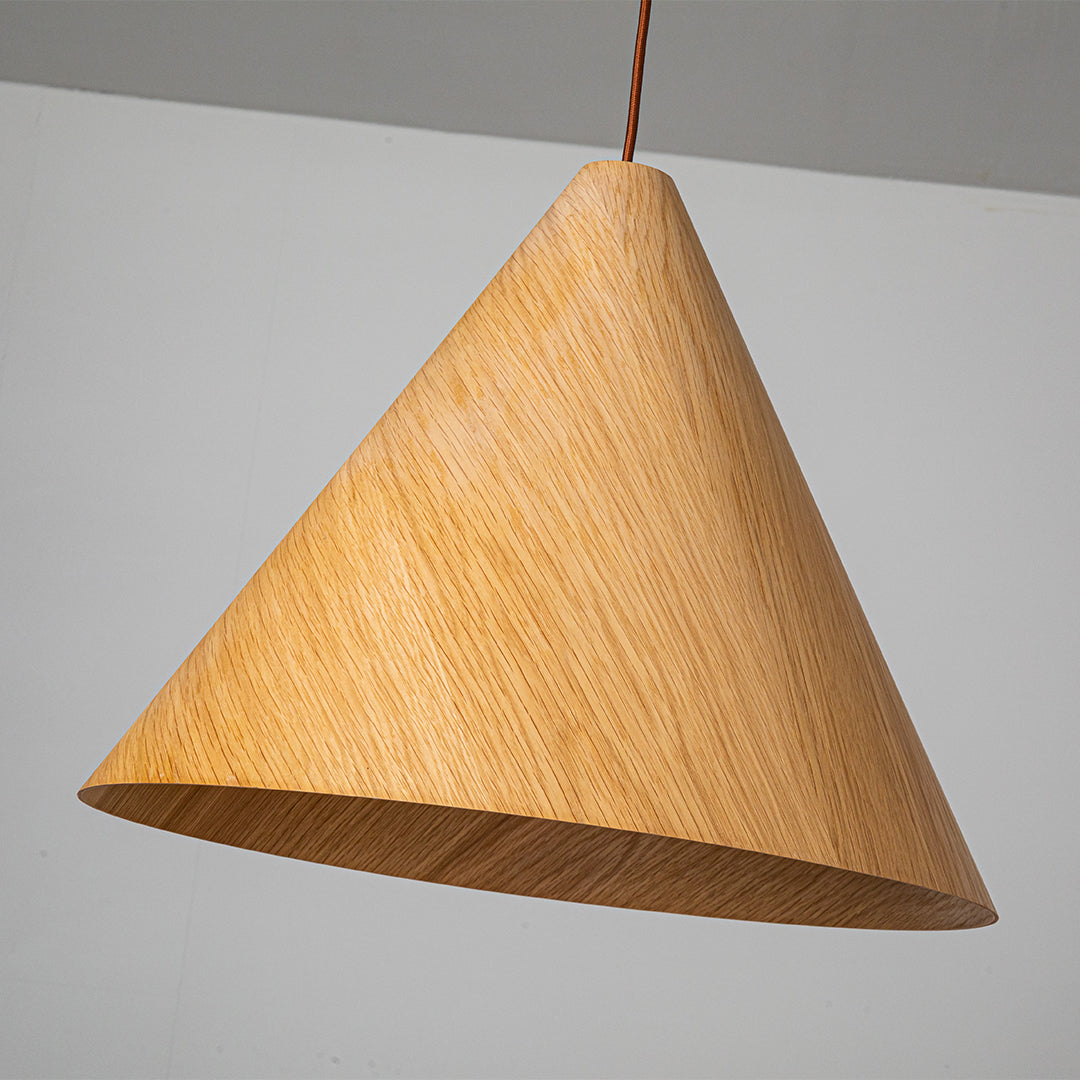 Wood Wave Pendant Lamp - Natural Wood Color MYCP-DLB-XL -  Pendant Lamps - ebarza Furniture UAE | Shop Modern Furniture in Abu Dhabi & Dubai - مفروشات ايبازرا في الامارات | تسوق اثاث عصري وديكورات مميزة في دبي وابوظبي